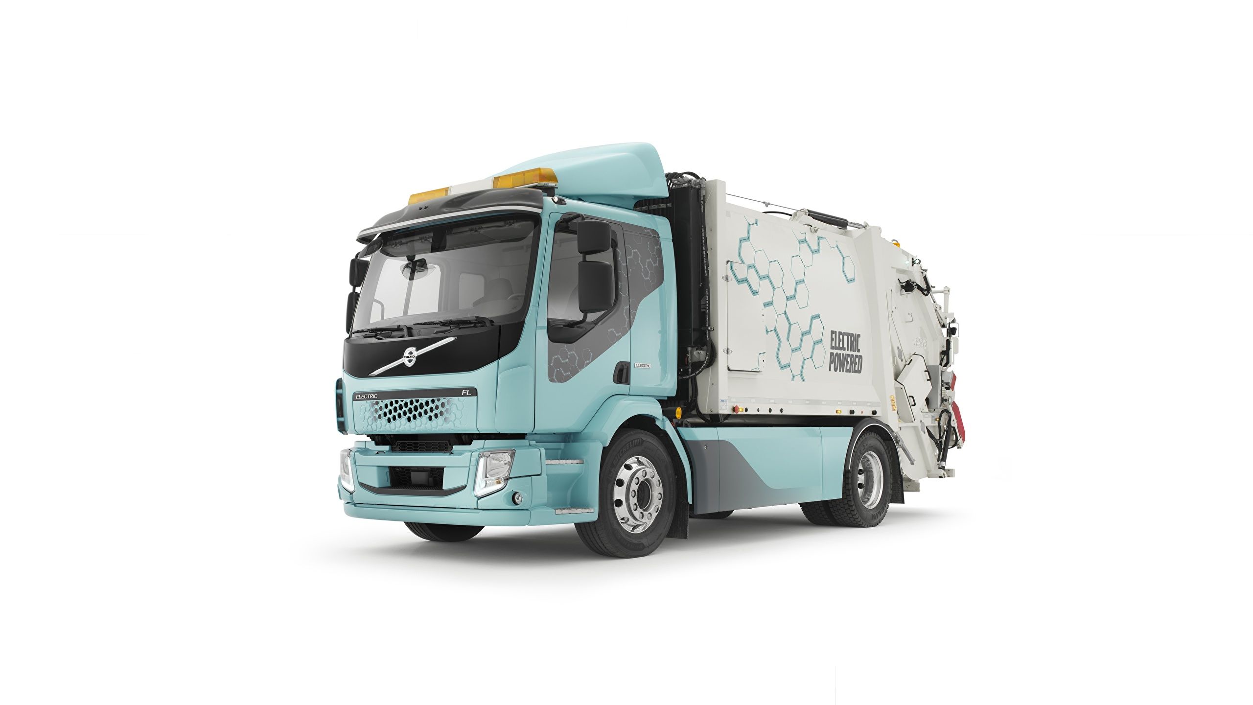 2560x1440 Wallpaper Volvo Trucks garbage truck
