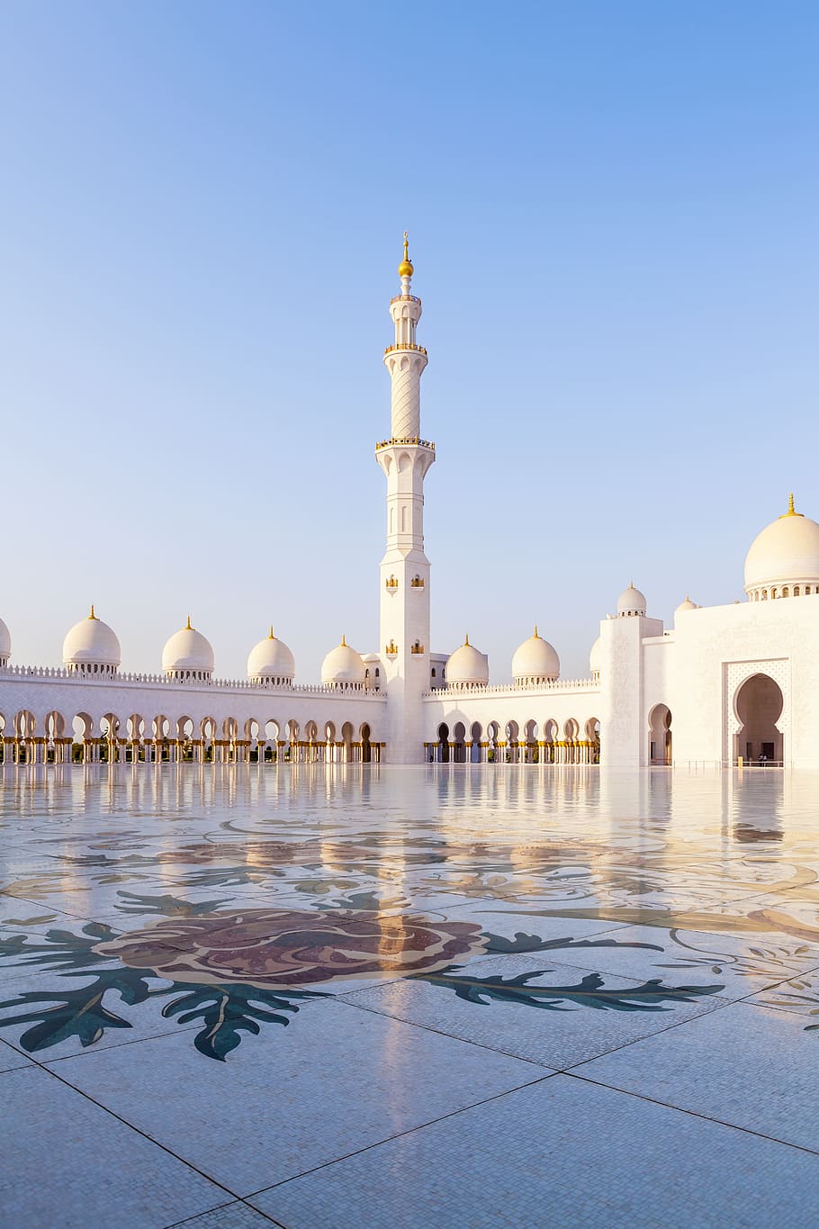 910x1365 HD wallpaper: white concrete temple