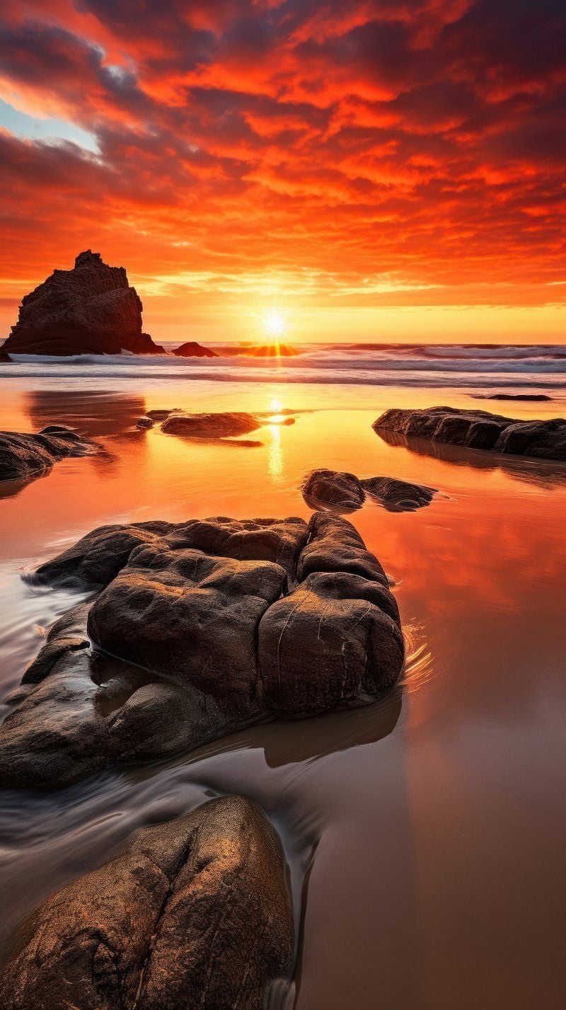 800x1427 iPhone Sunset Wallpaper. Free