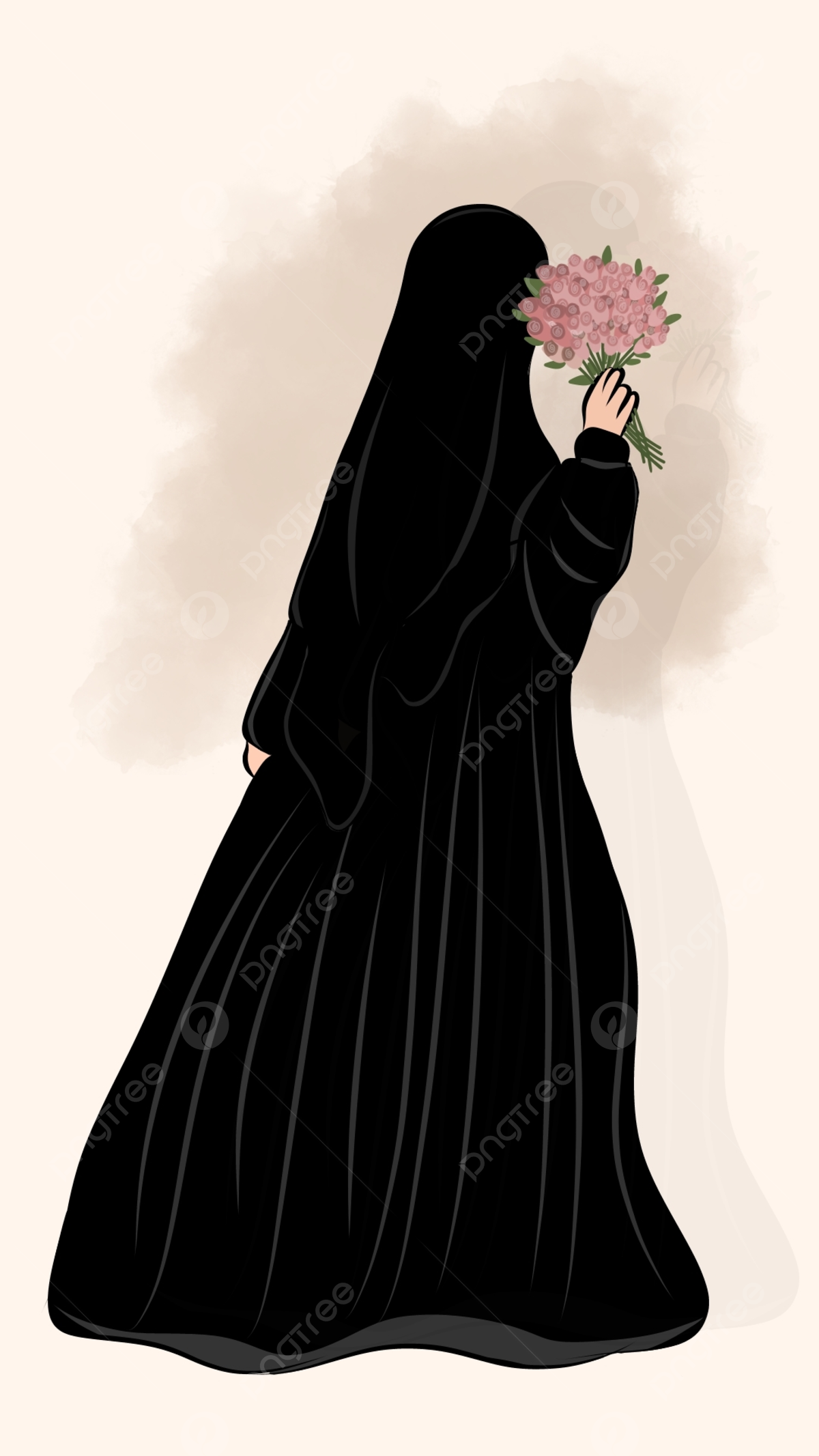1200x2133 Aesthetic Hijab Syari Background Image
