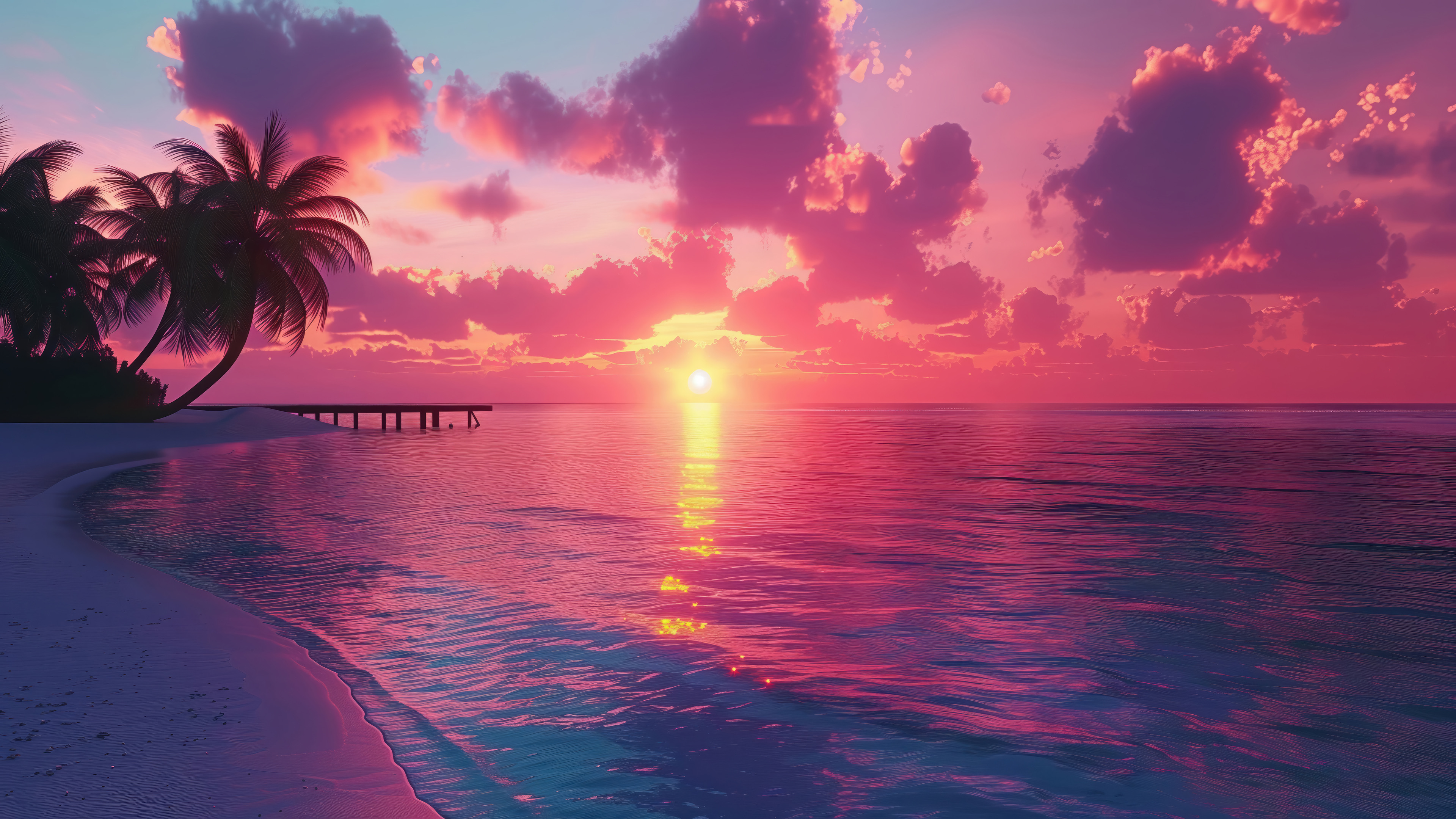 Beach Sunset 4K Wallpapers Top Free Beach Sunset 4K Backgrounds 
