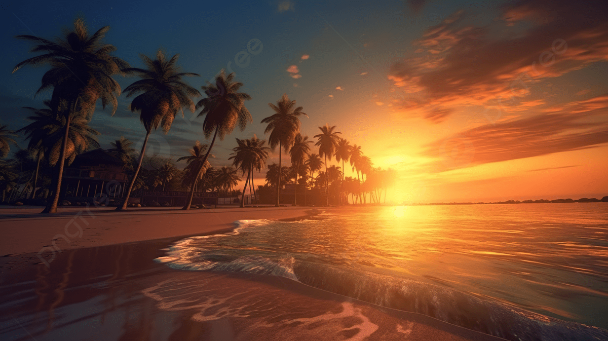 1200x673 3D Rendering Of A Summertime Beach