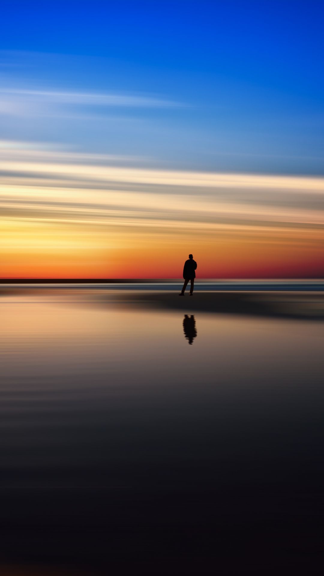 1080x1920 Reflecting Colorful Beach Sunset iPhone