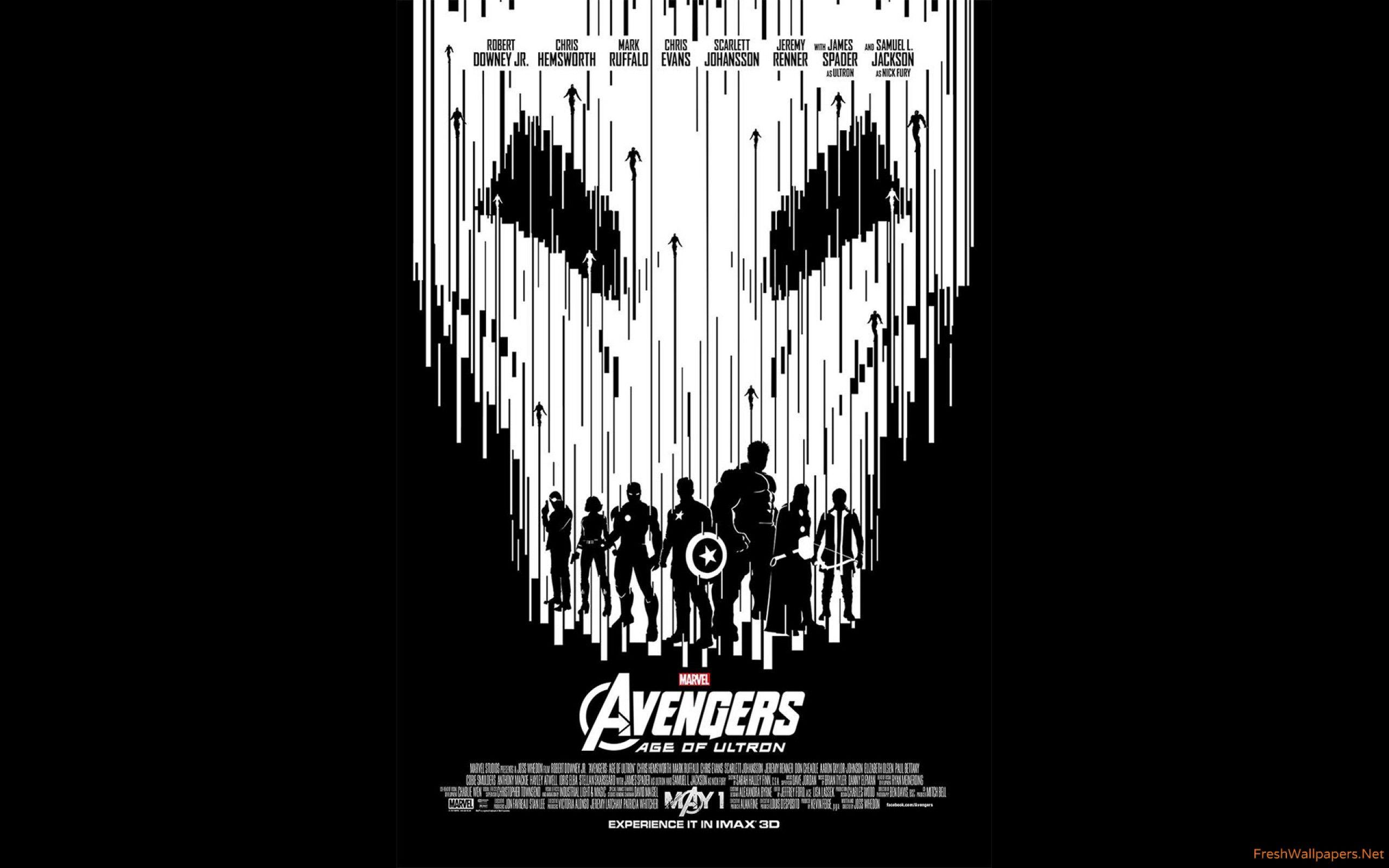 Hình nền IMAX đen trắng 2560x1600 Avengers Age of Ultron