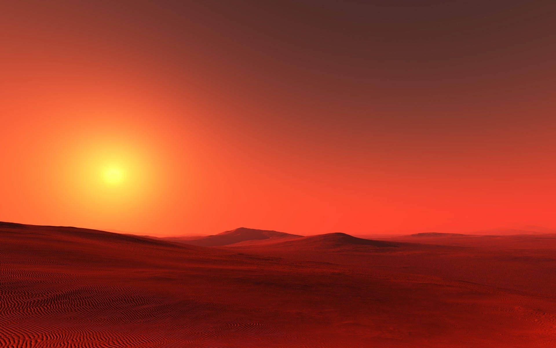 1920x1200 Download Red Desert Sun Wallpaper