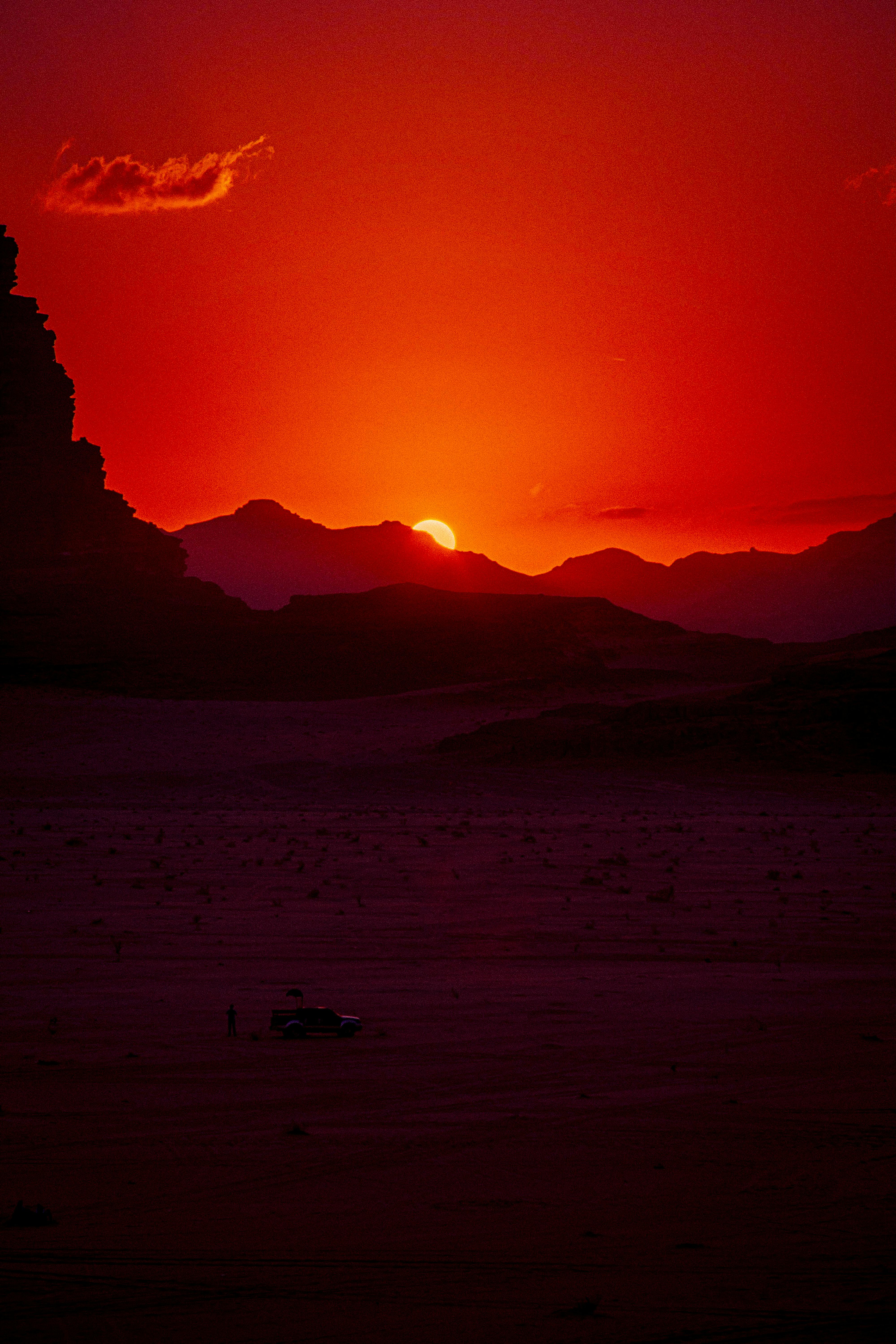 4000x6000 Red, Clear Sky over Hills and Desert at