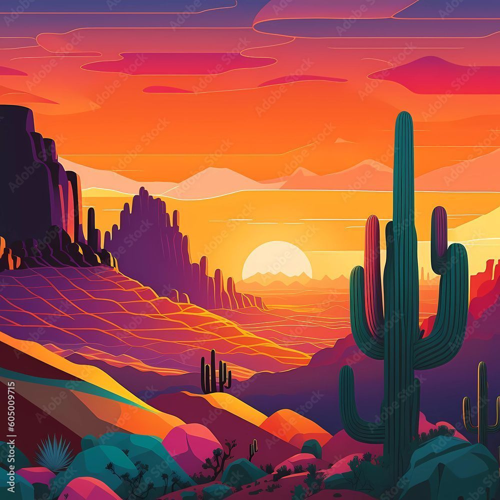 1000x1000 cactus. Wallpaper. Generative AI