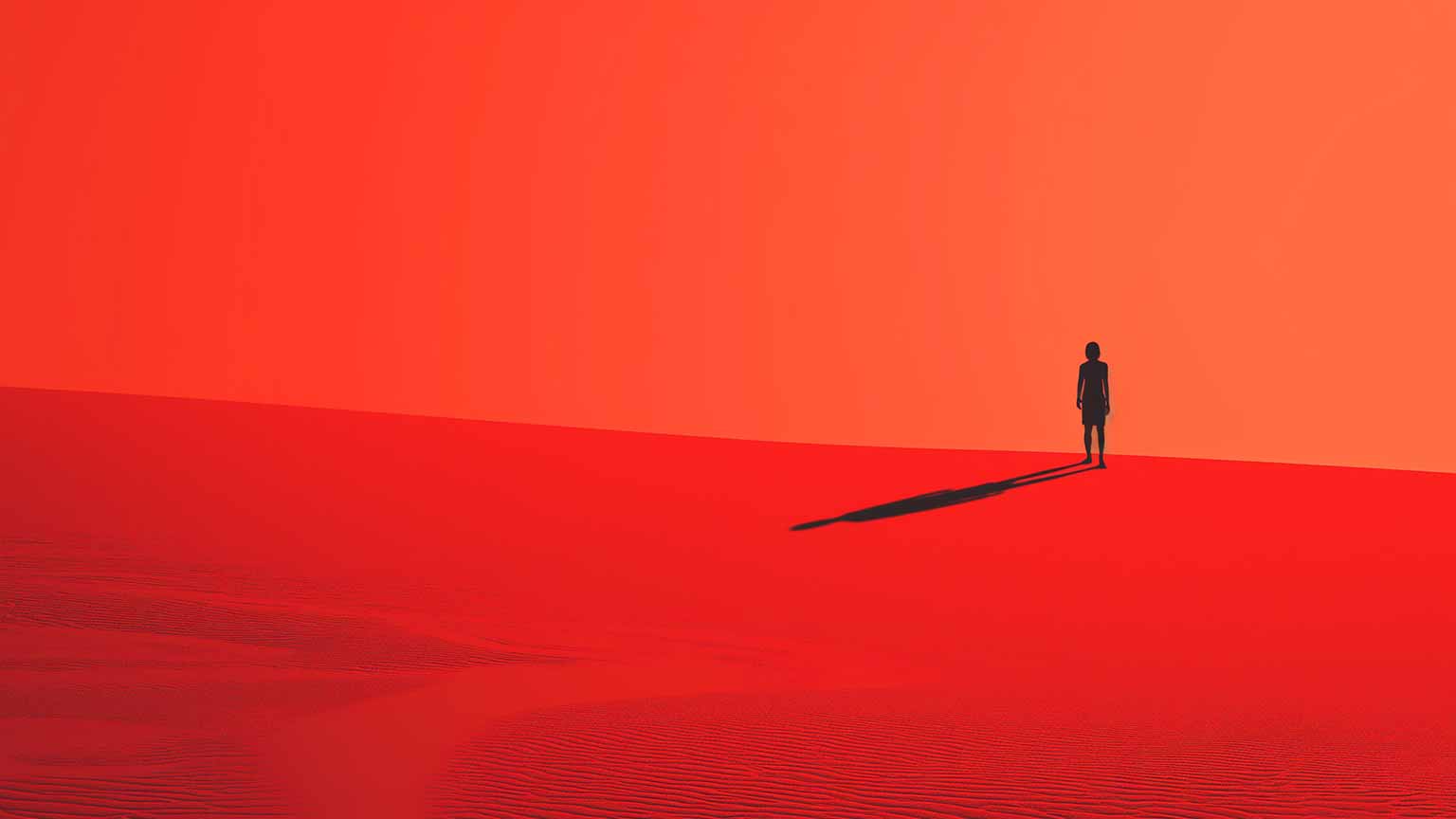 1536x864 Red Desert Horizon Desktop Wallpaper
