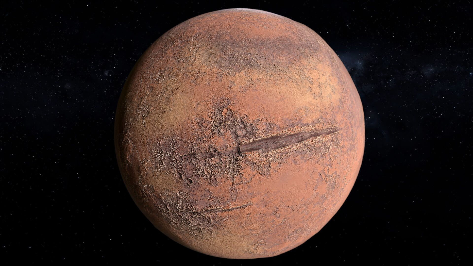 1920x1080 Red Desert Planet Model