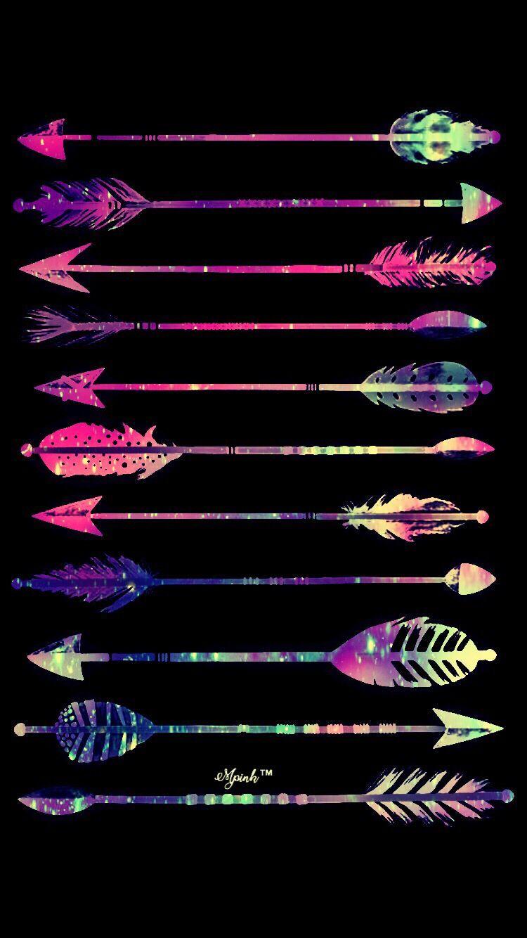 750x1334 Neon Arrow Heads Hipster Wallpaper I created for the app Top Chart