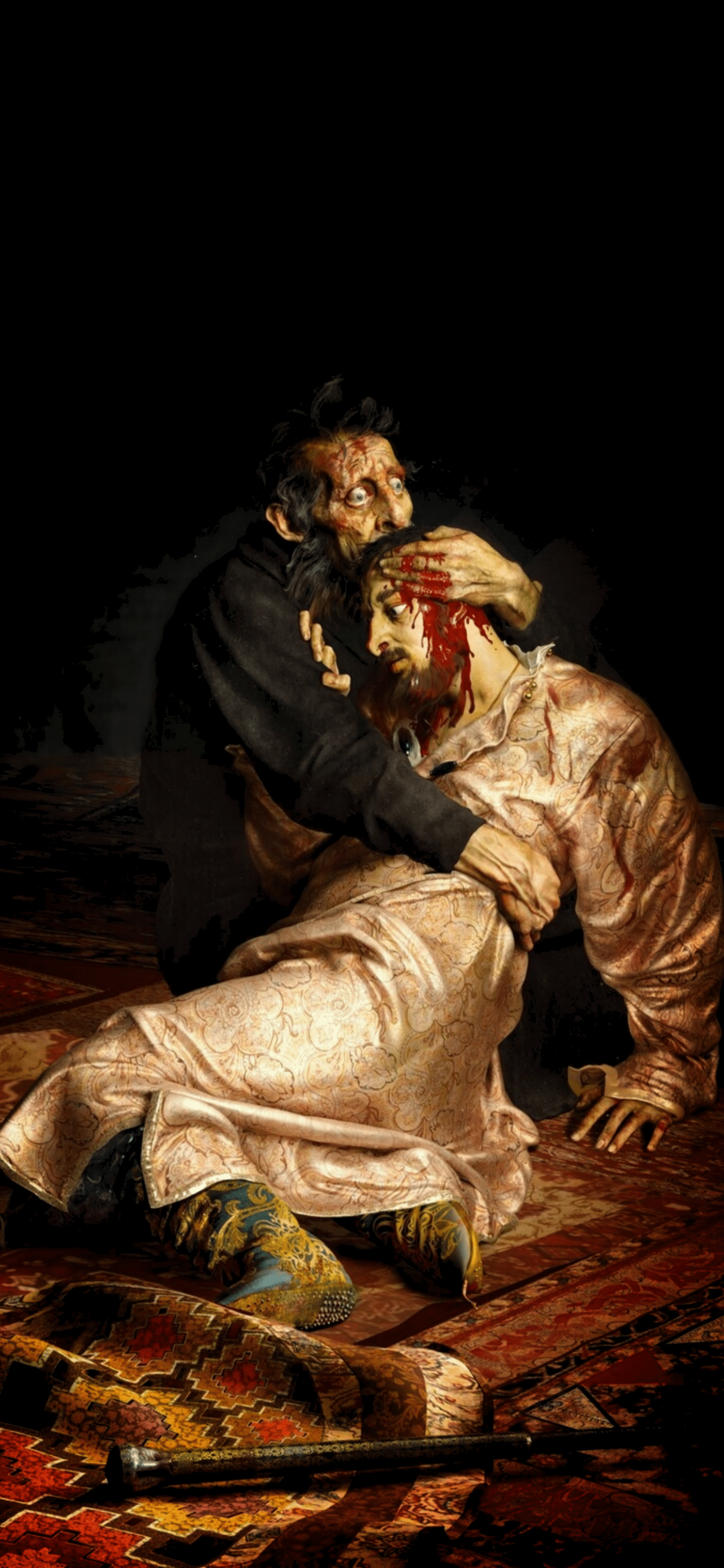 1440x3120 Terrible and His Son Ivan Painting