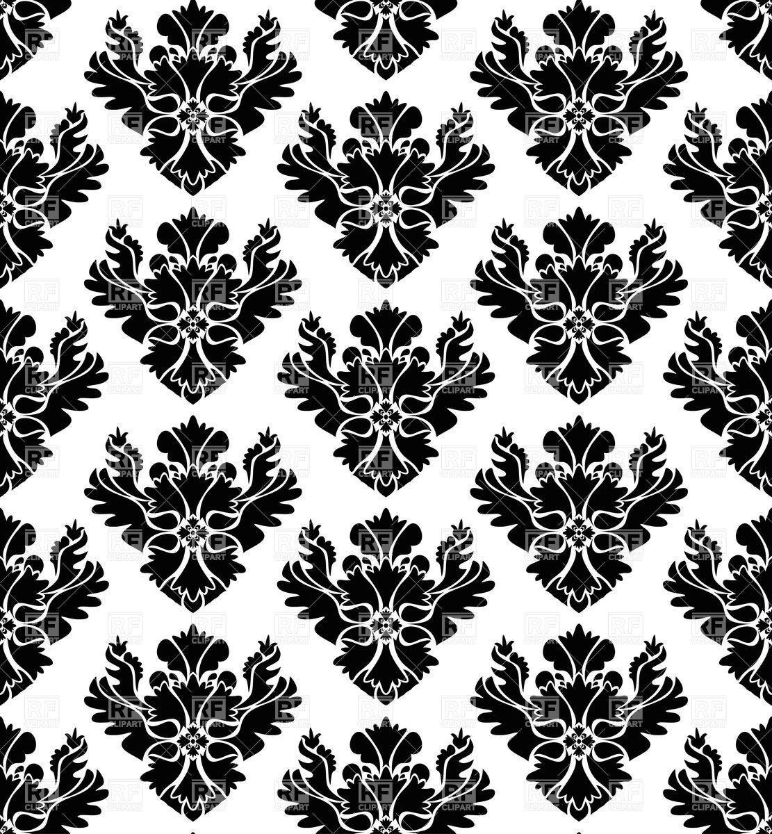 1111x1200 Hình nền gấm hoa trắng và đen liền mạch Kho ảnh vector