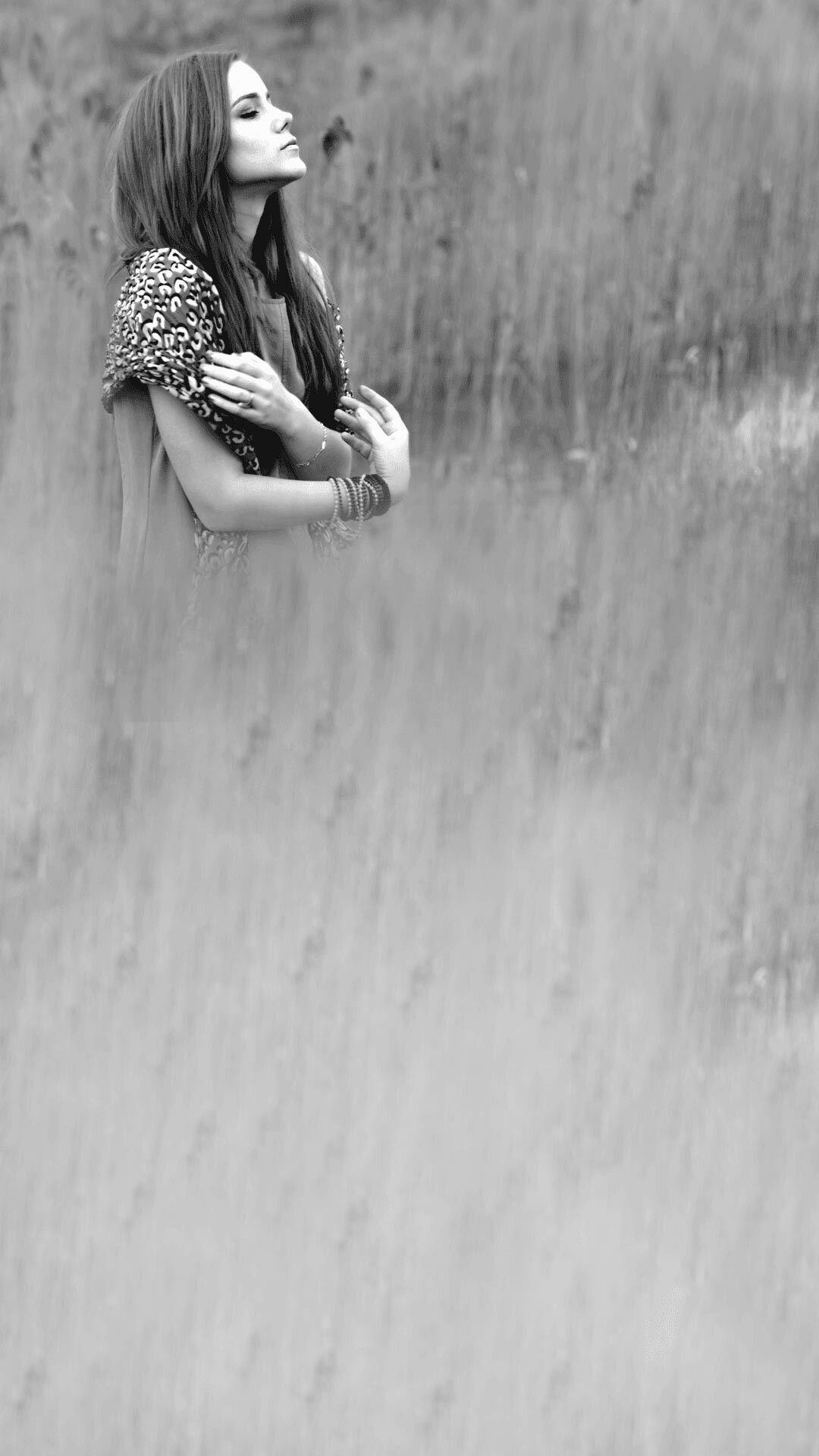 1080x1920 Wallpaper girls iphone black and white. mobile wallpaper