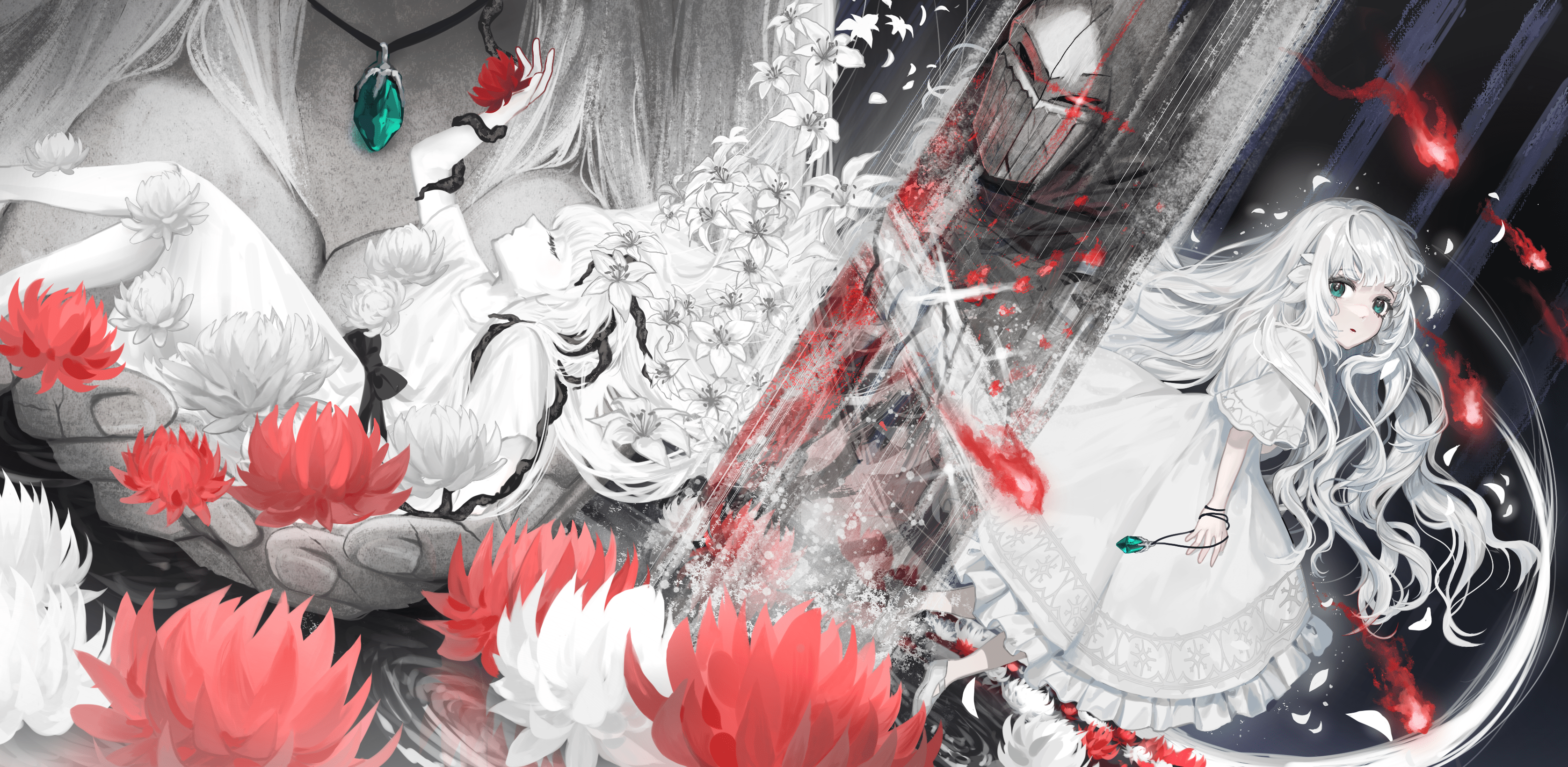 3352x1640 Download Lily (Ender Lilies) Video Game