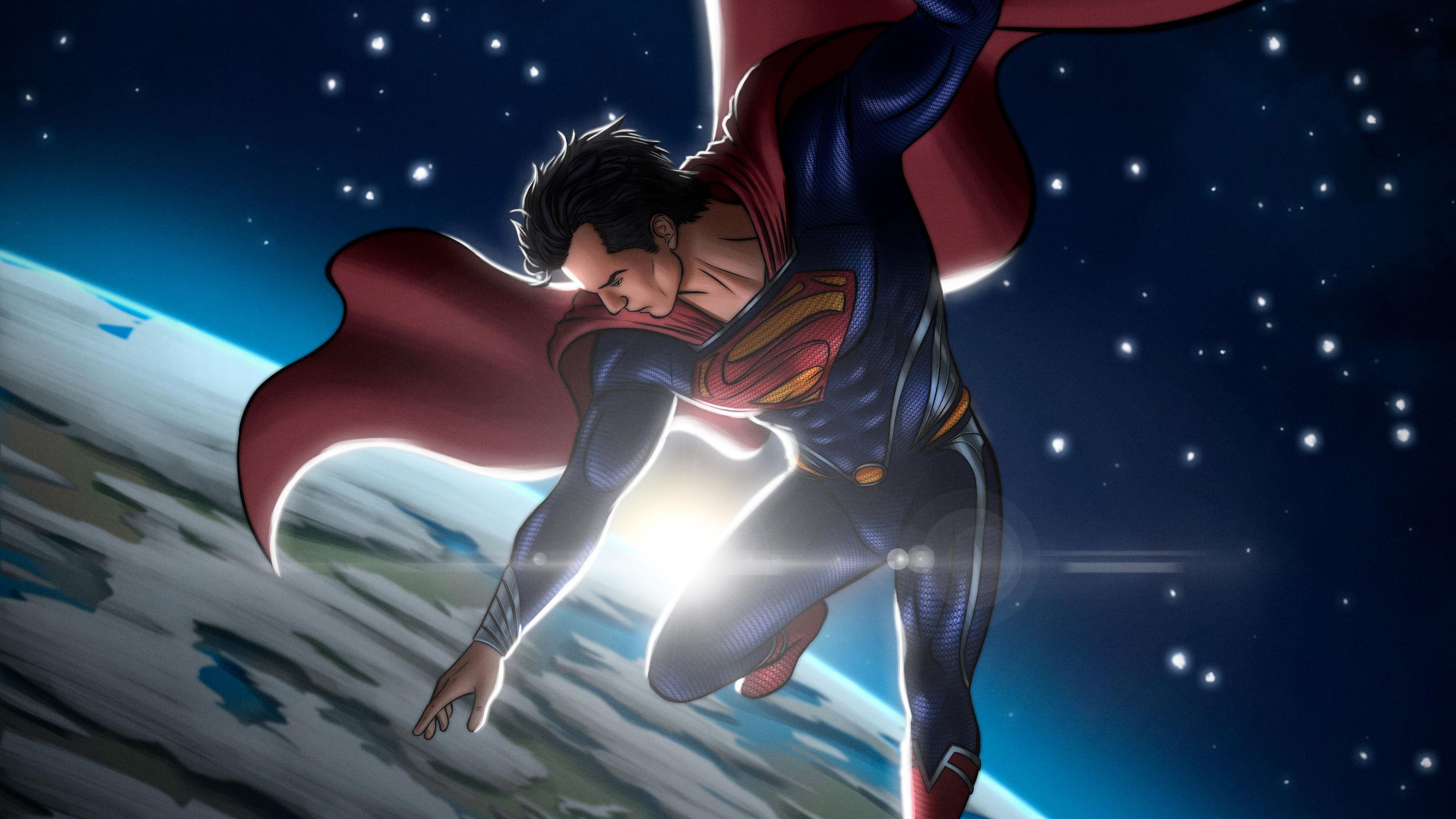 3300x1857 Superman In Space Wallpaper, HD