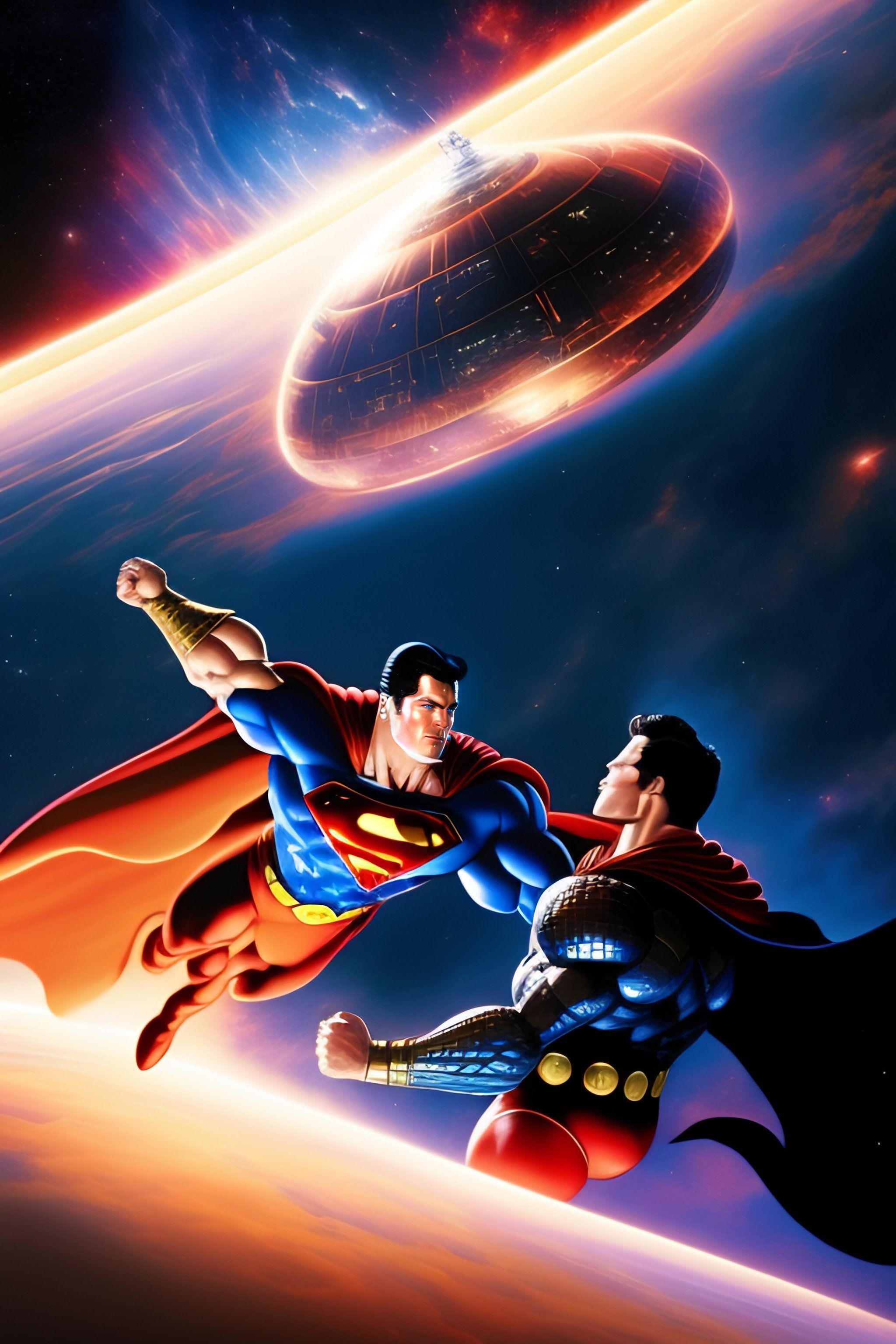2048x3072 Lexica and thor fighting