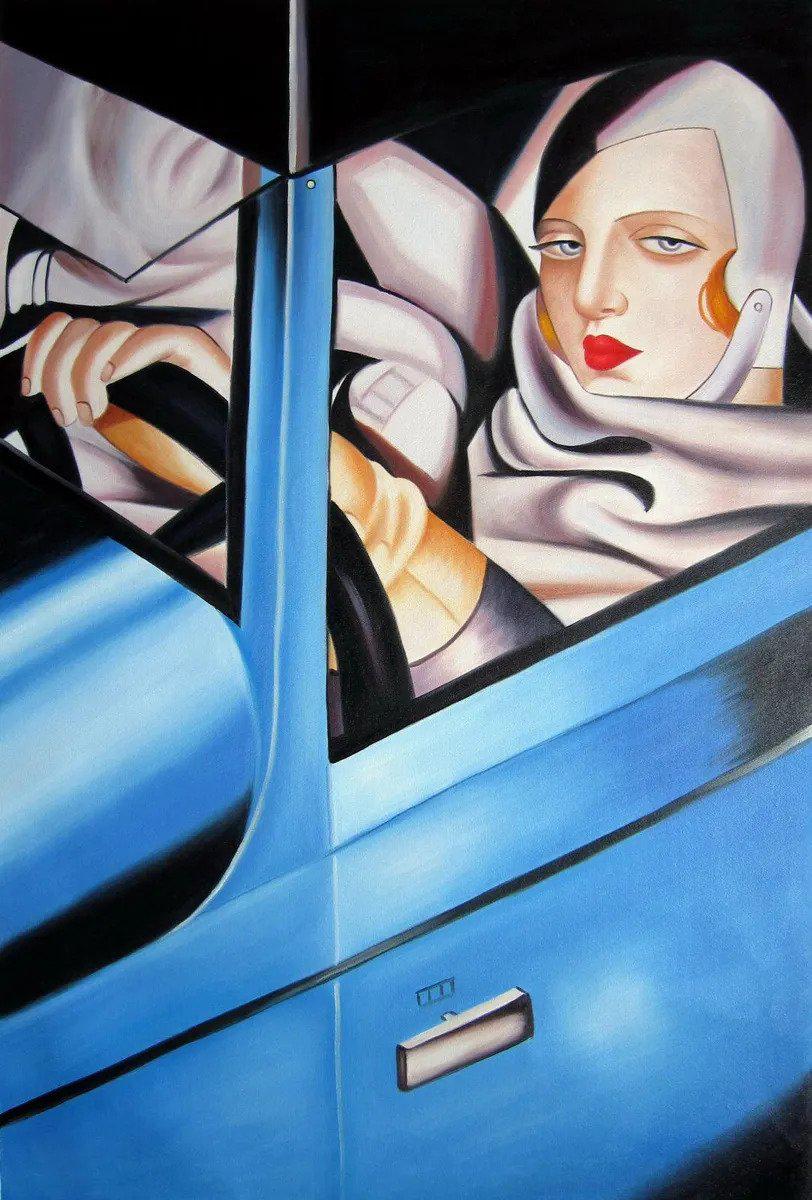 812x1200 Art deco self portrait