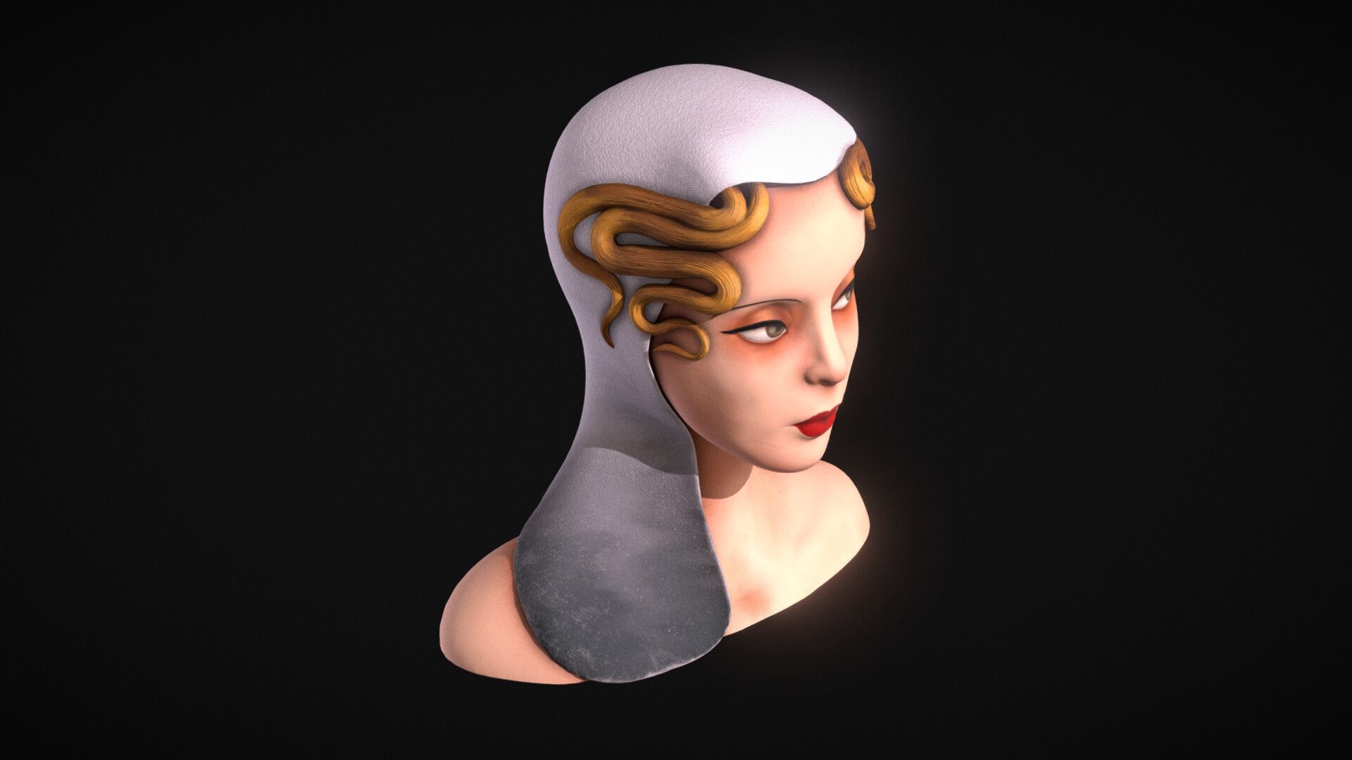 1920x1080 Tamara de Lempicka Inspired Sculpture