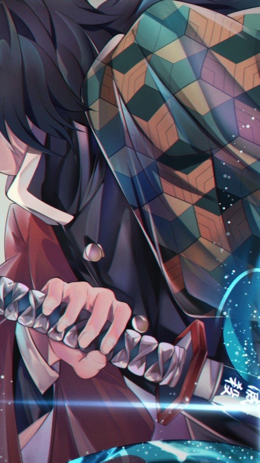 1080x1920 Download 1080x1920 Tomioka Giyuu, Kimetsu No Yaiba, Sword, Profile View Wallpaper for iPhone iPhone 7 Plus, iPhone 6+, Sony Xperia Z, HTC One