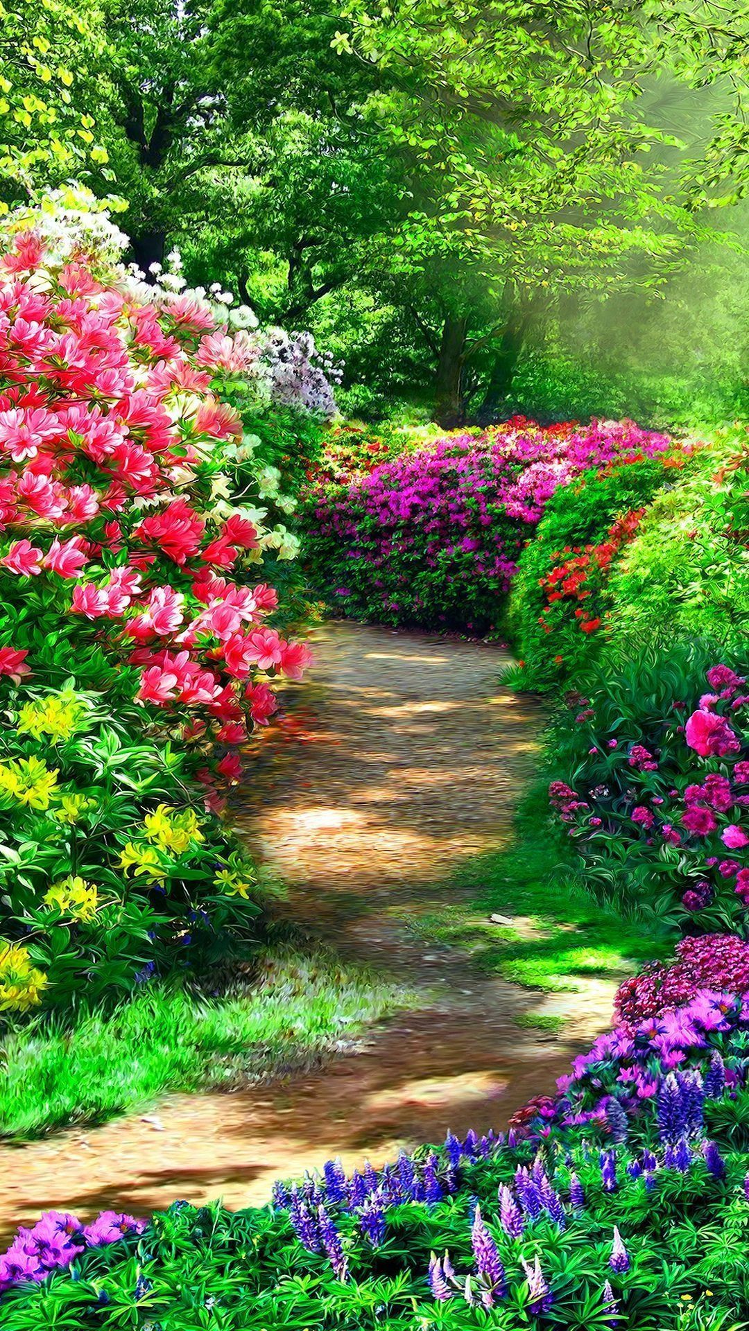 1080x1920 Flower Garden Wallpaper 27 image