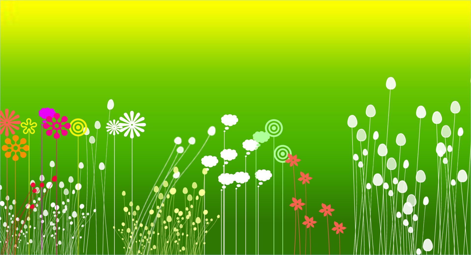 1920x1040 Green Flower Garden Background