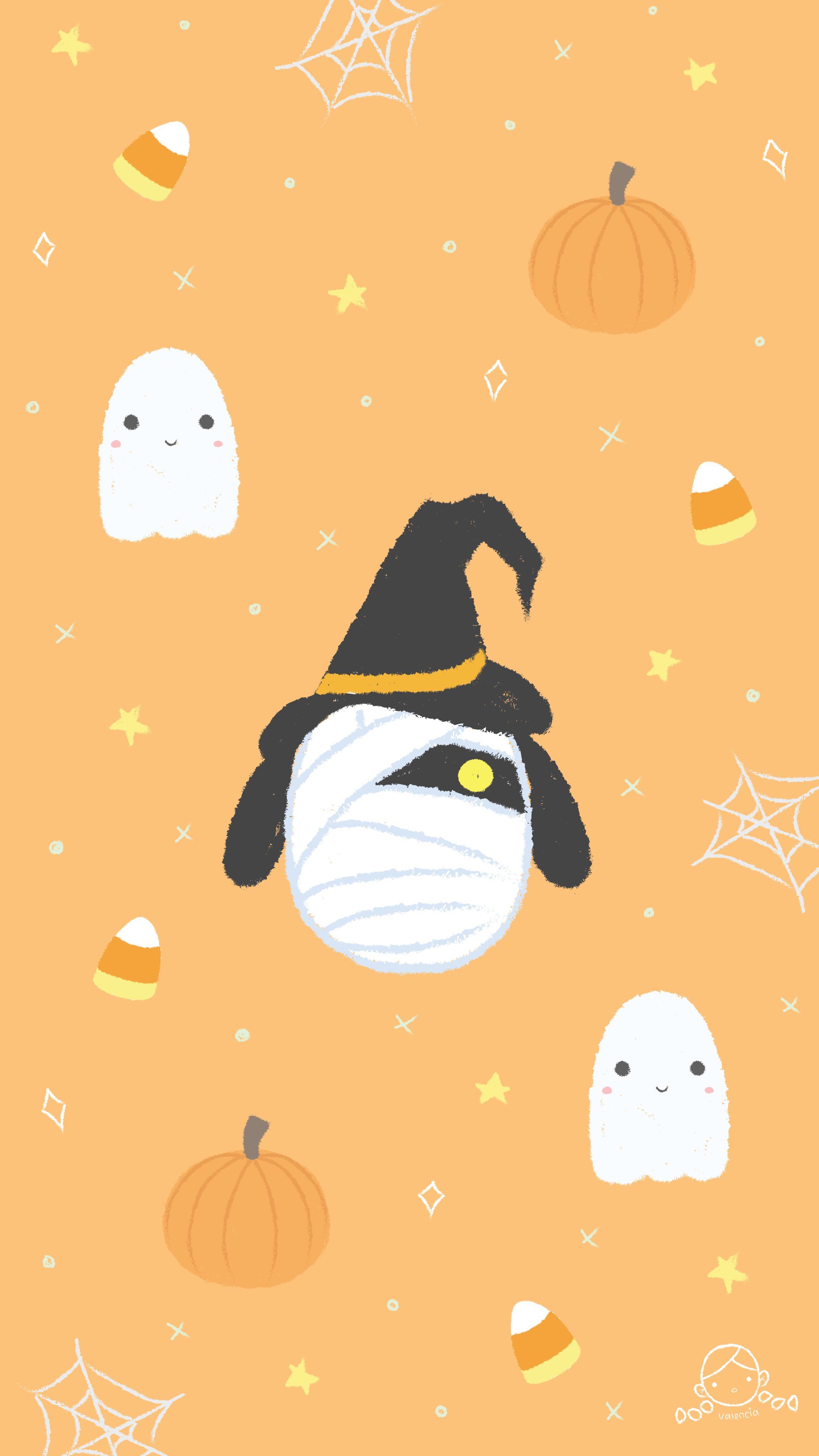 2304x4096 Lucky halloween themed wallpaper