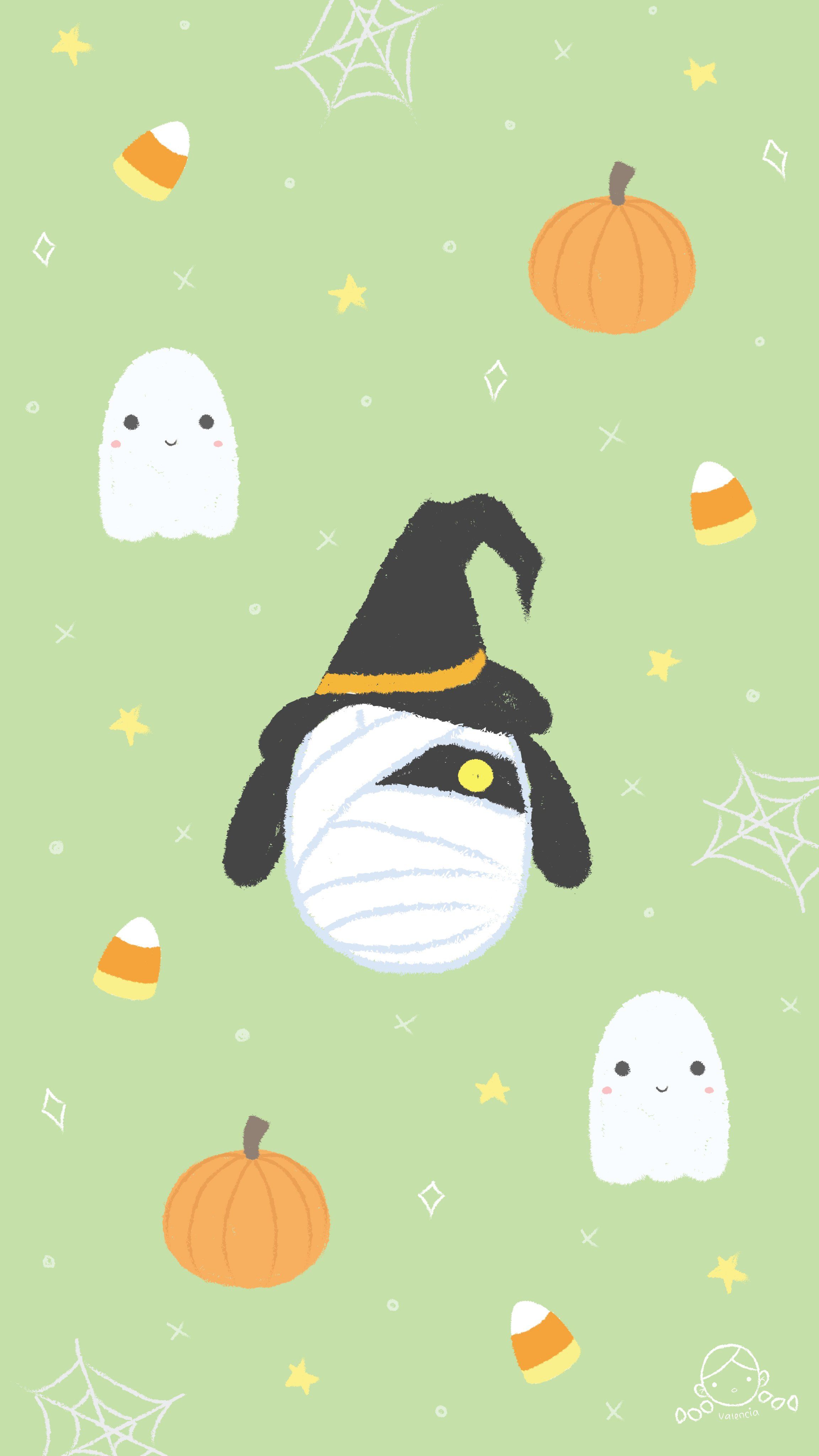 2304x4096 Lucky halloween themed wallpaper