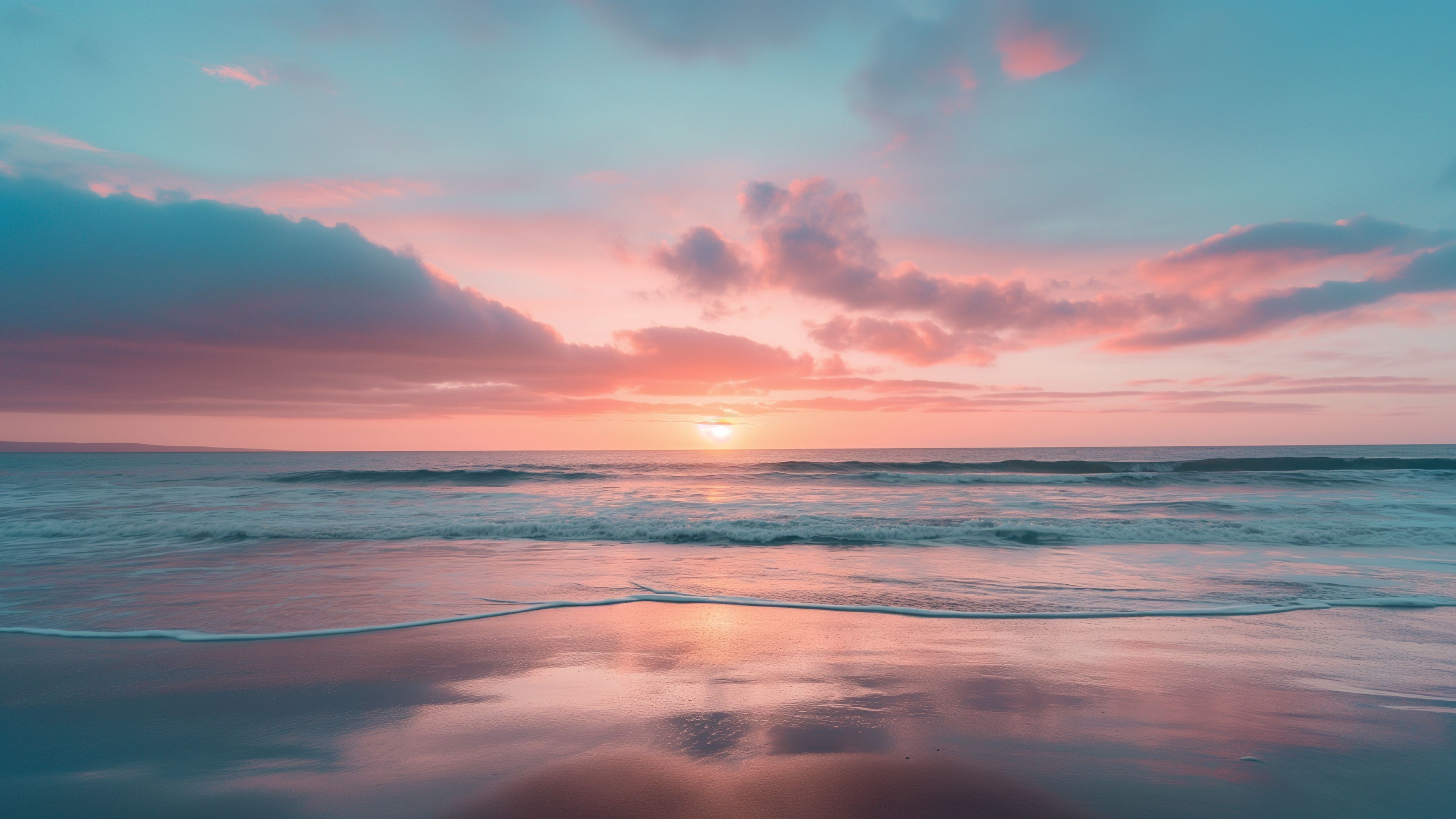 3840x2160 Sunset Wallpaper, Ocean, Nature
