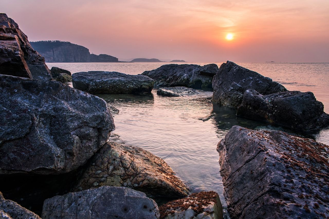 1280x854 Stone Beach Sunset