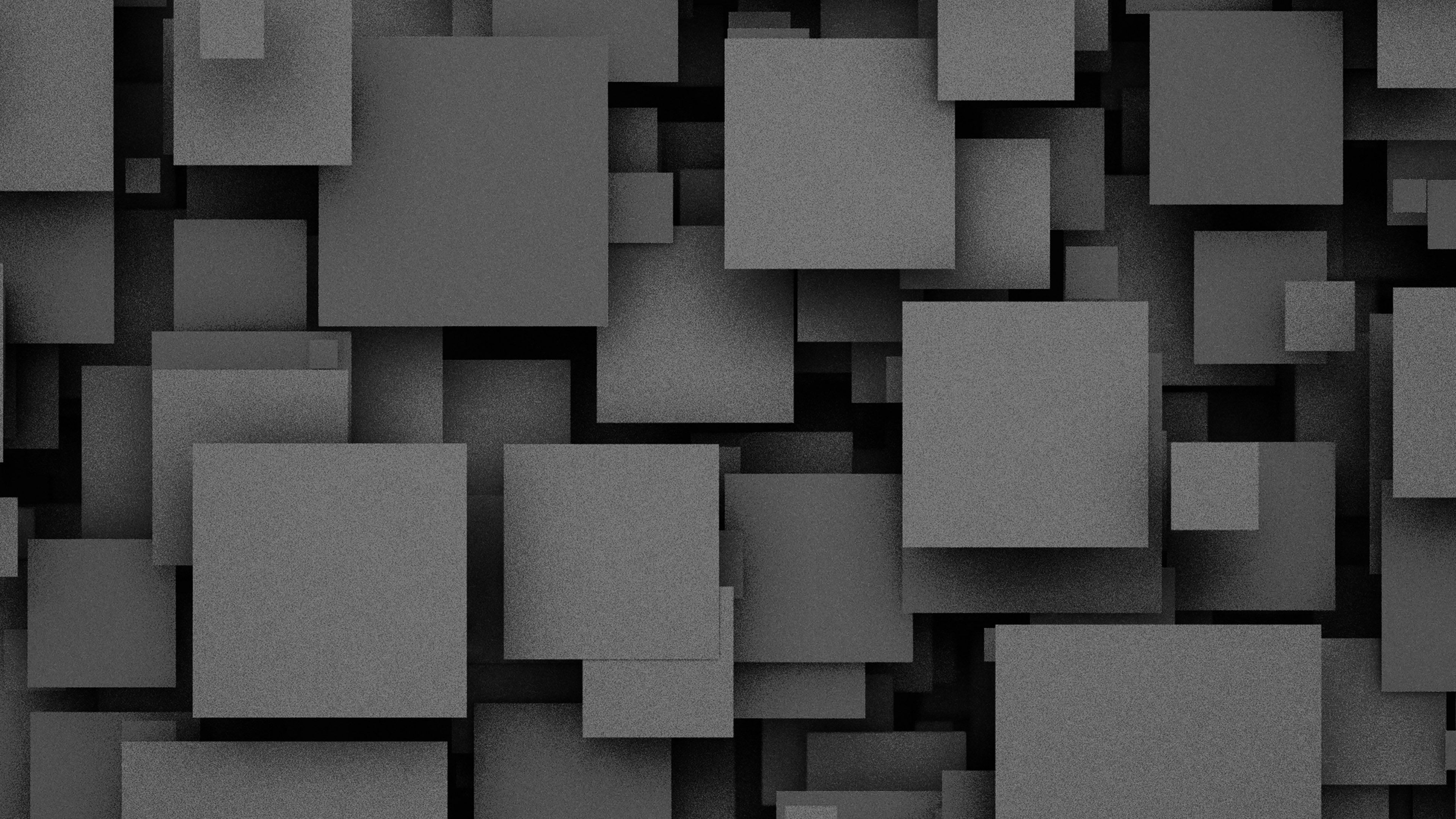3840x2160 Square Party Dark Bw Pattern