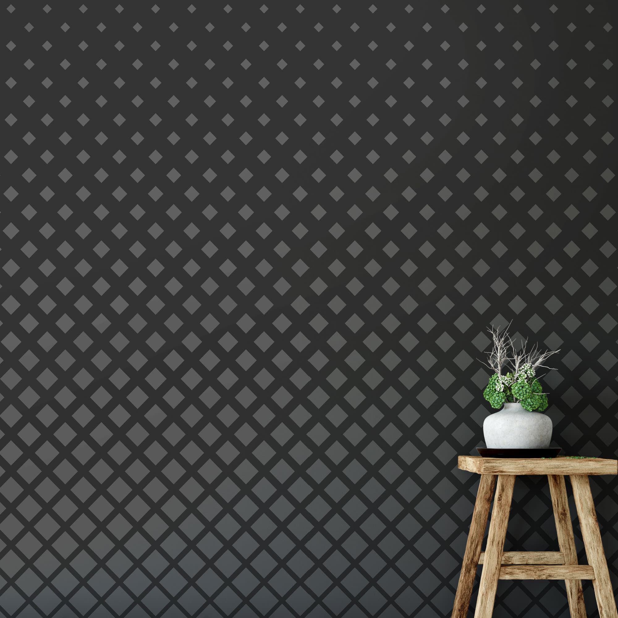 2000x2000 Organic Black Squares Small Pattern