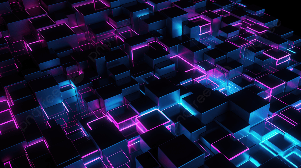 1200x673 Abstract Square Pattern In Blue Pink