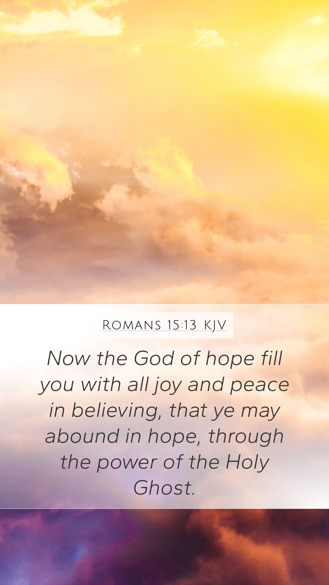 1080x1920 Romans 15:13 KJV Mobile Phone Wallpaper