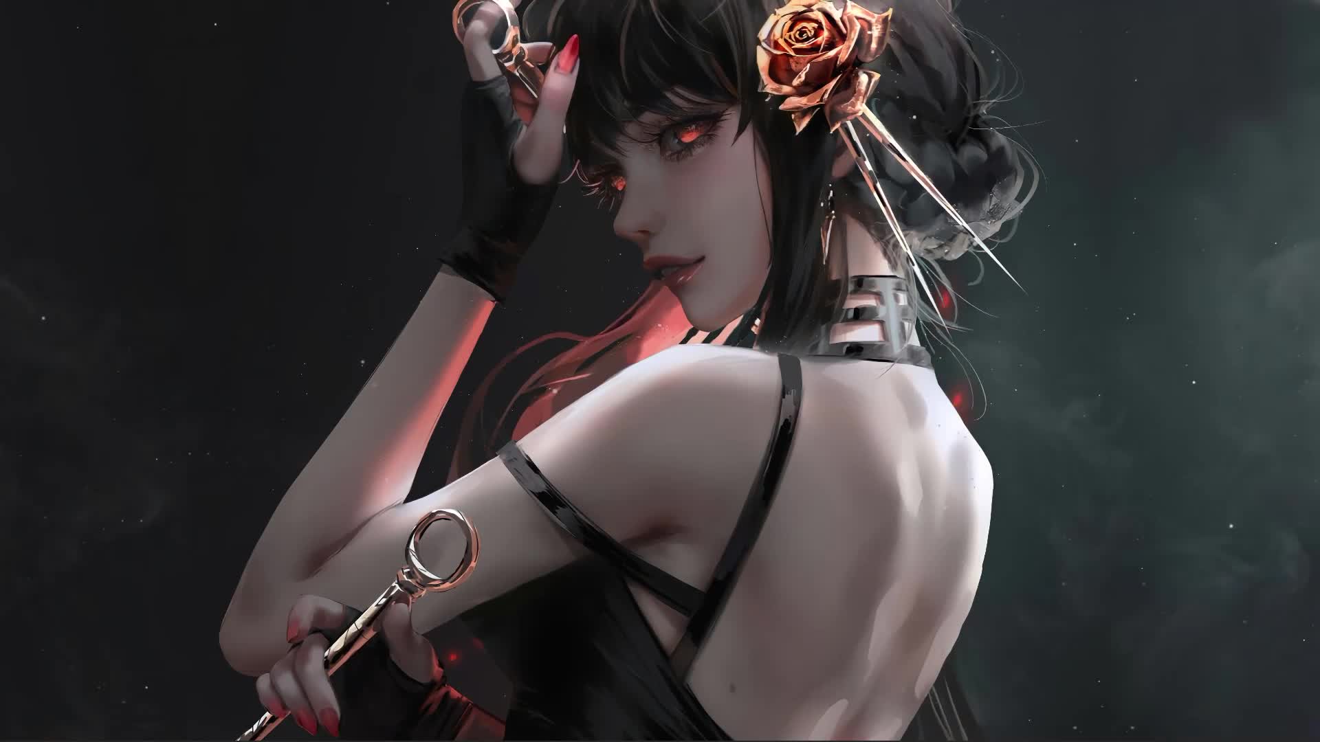 1920x1080 Spy X Family Yor Forger Dark Girl Anime