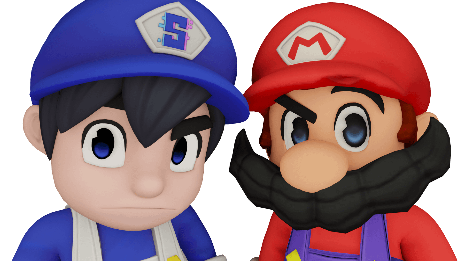 1920x1080 SMG4 and Mario doing the Meme