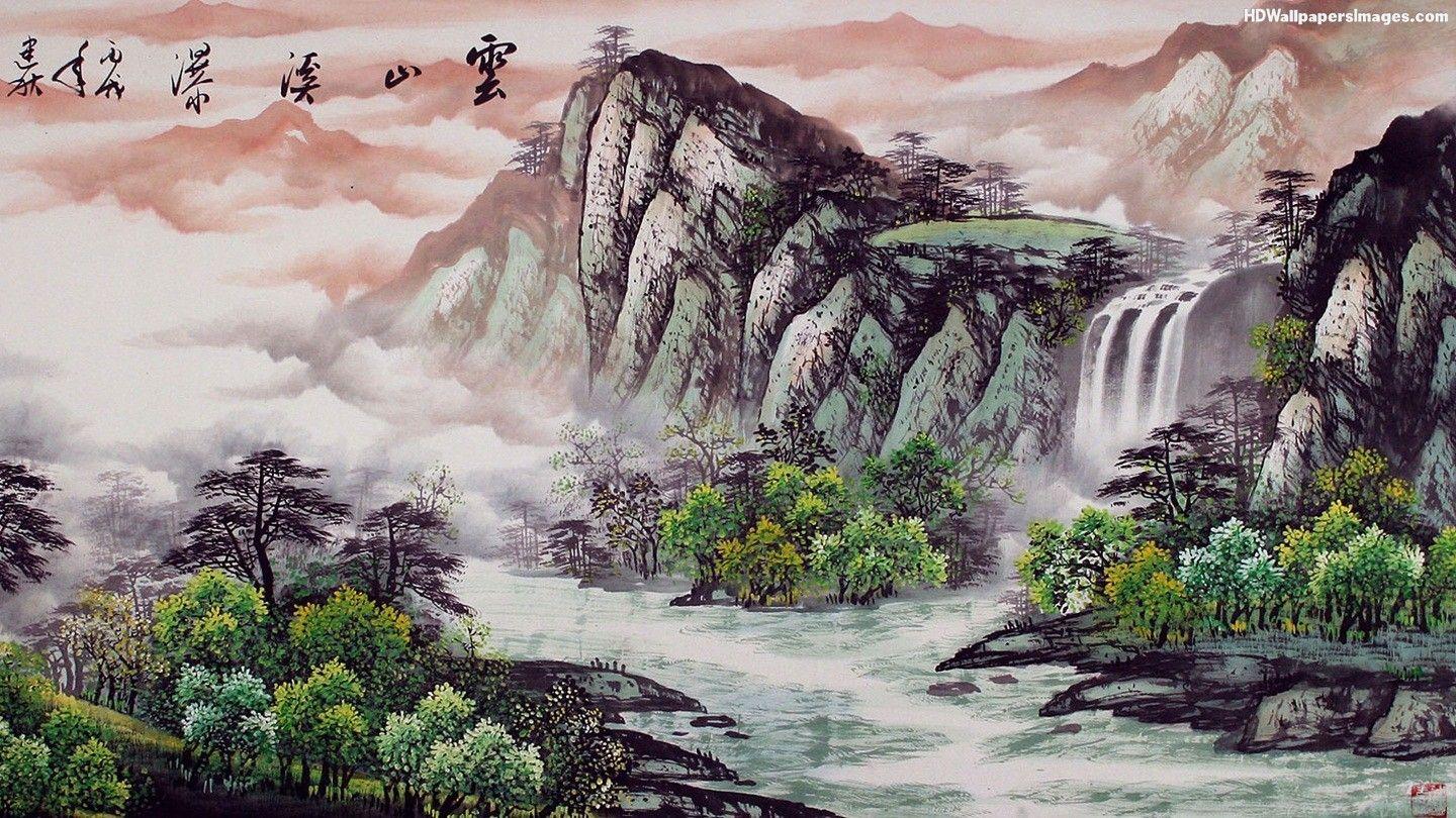 Japanese Landscape Art Wallpaper