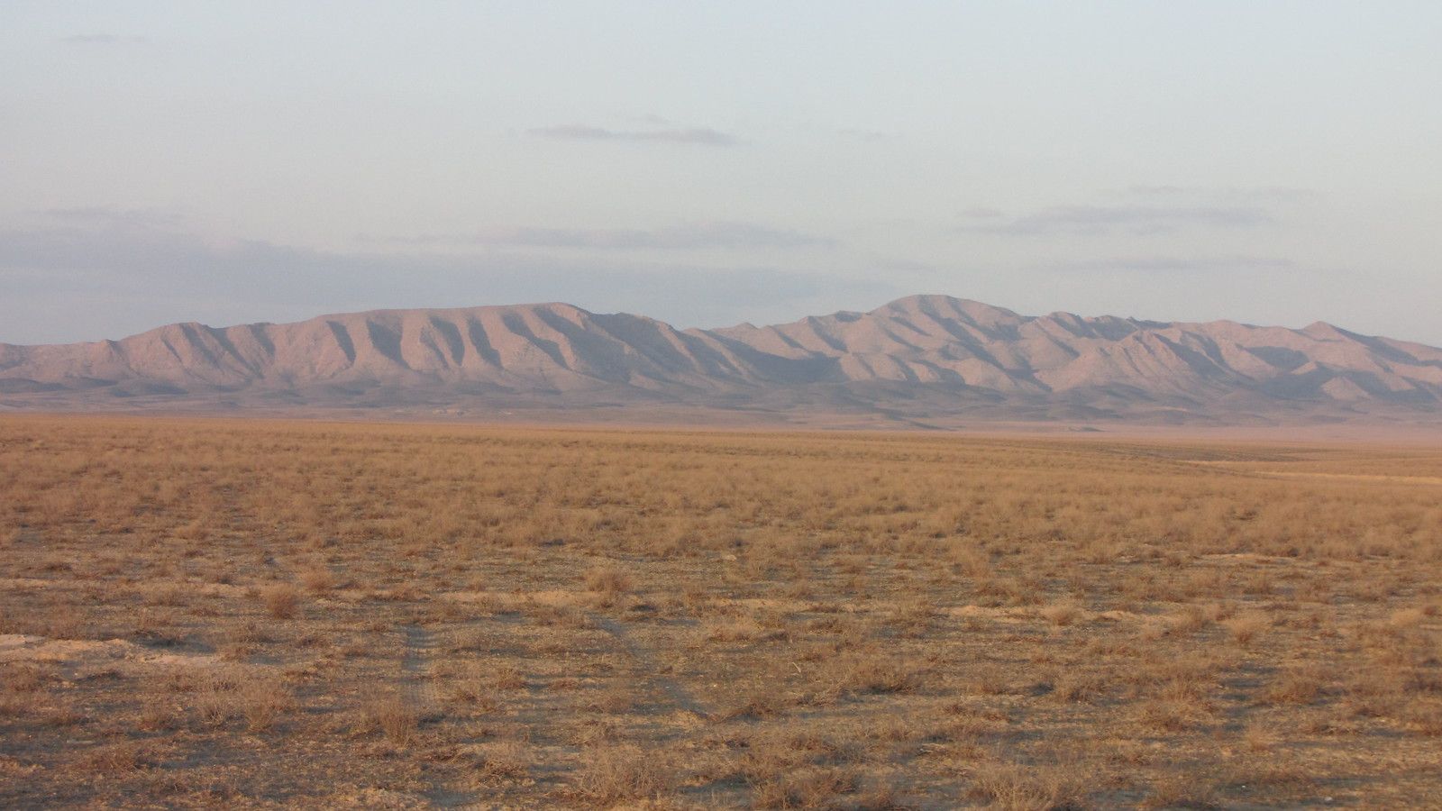 1600x900 Steppe landscape. The Central Asian
