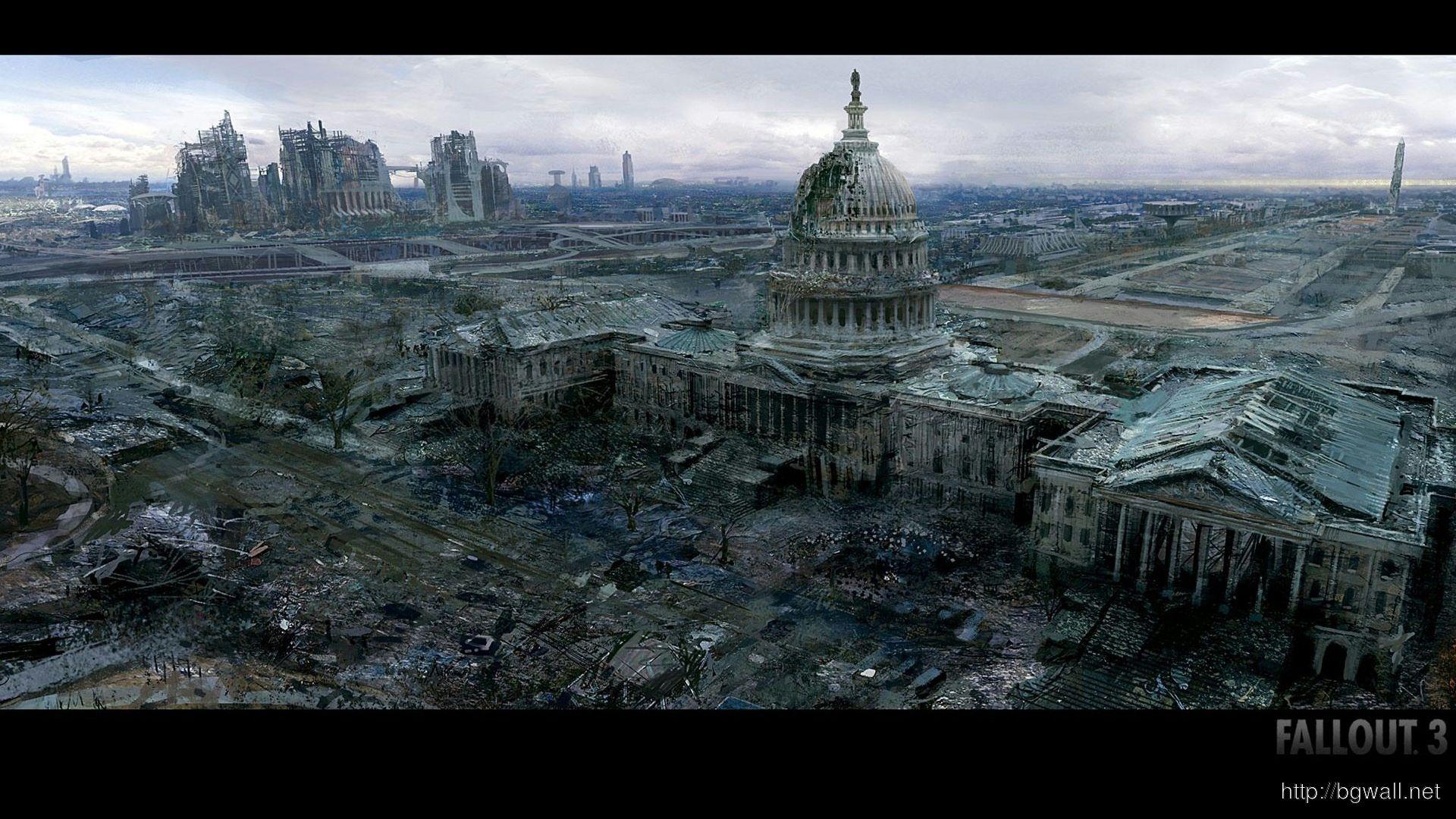 1920x1080 Fallout 3 City Desktop Wallpaper