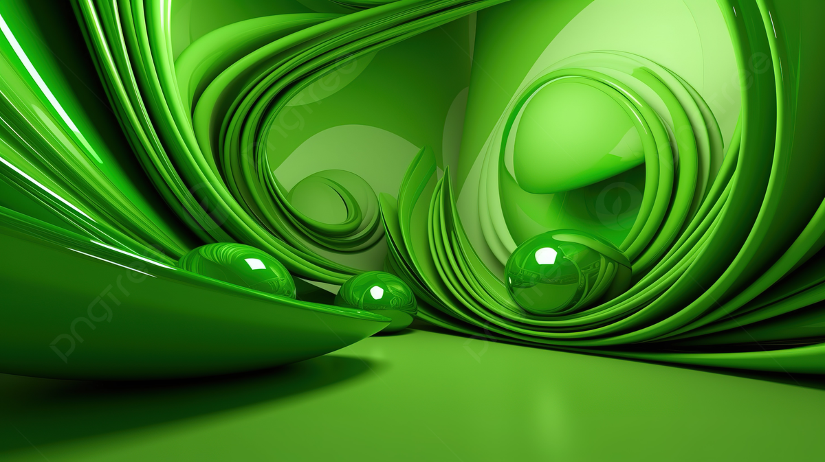 1200x673 3D Abstract Green Water Wallpaper