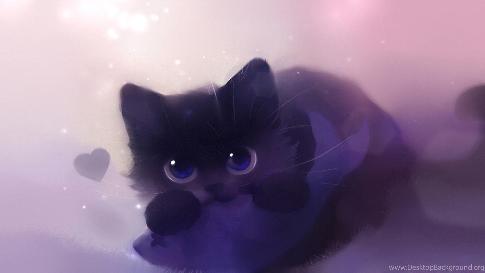 1920x1080 Cats: By Apofiss Animal Cat Art Kitten Black Cute Free