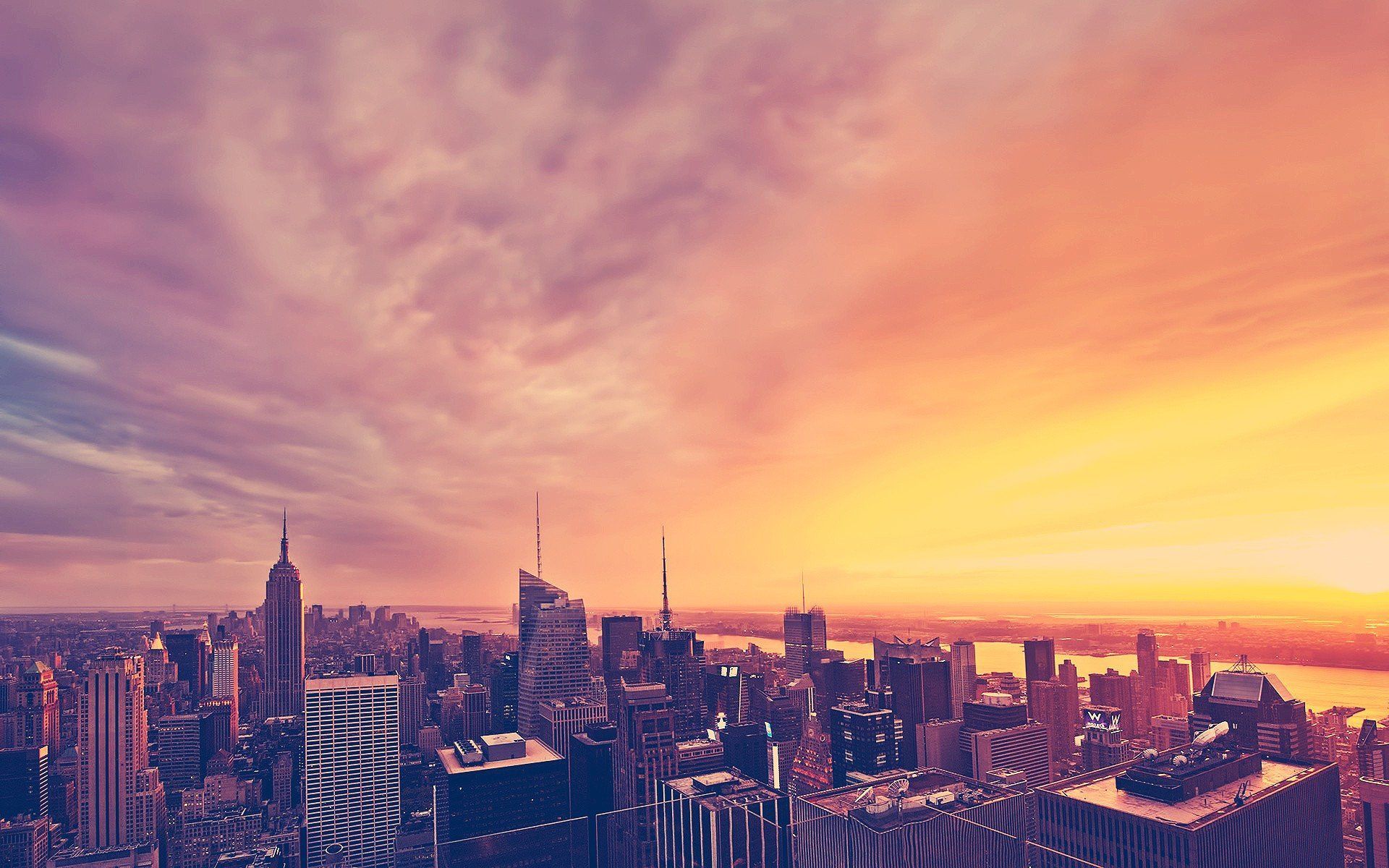 NYC Sunset Wallpapers - Top Free NYC Sunset Backgrounds - WallpaperAccess