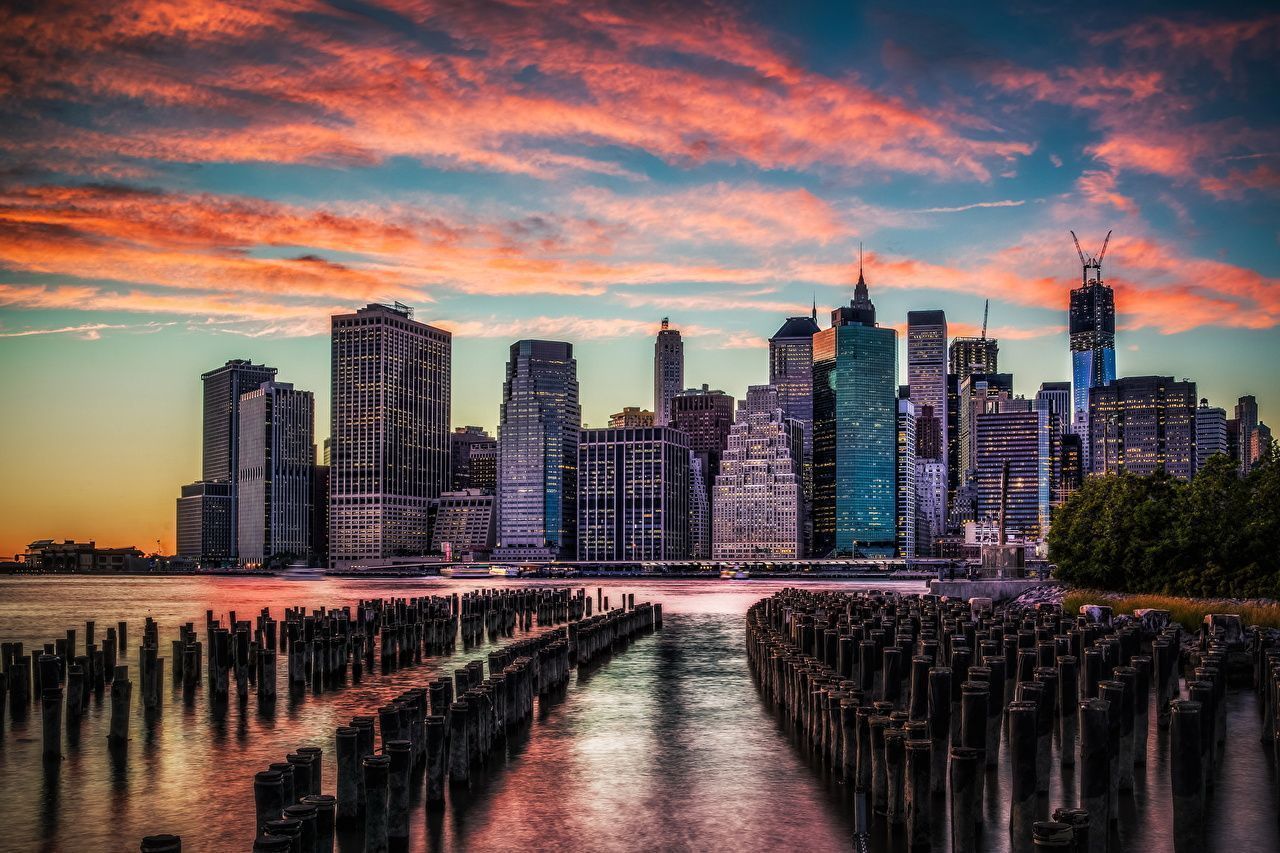 1280x853 Picture New York City USA Sky Sunrises