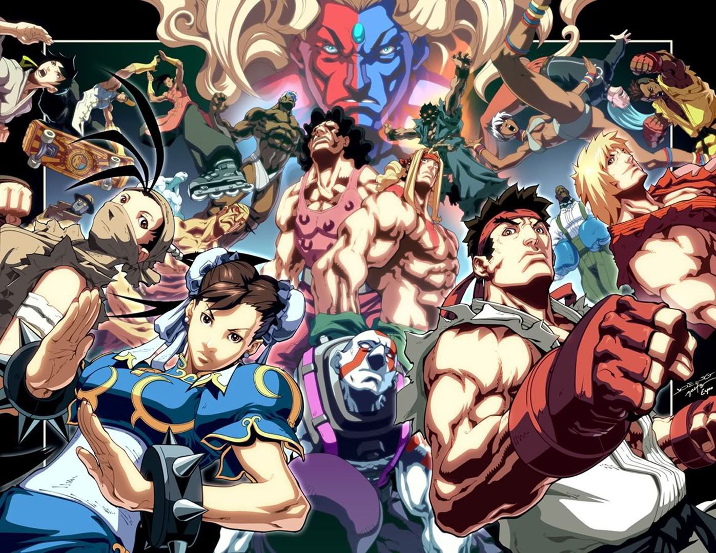 1397x1080 Street Fighter III Wallpaper