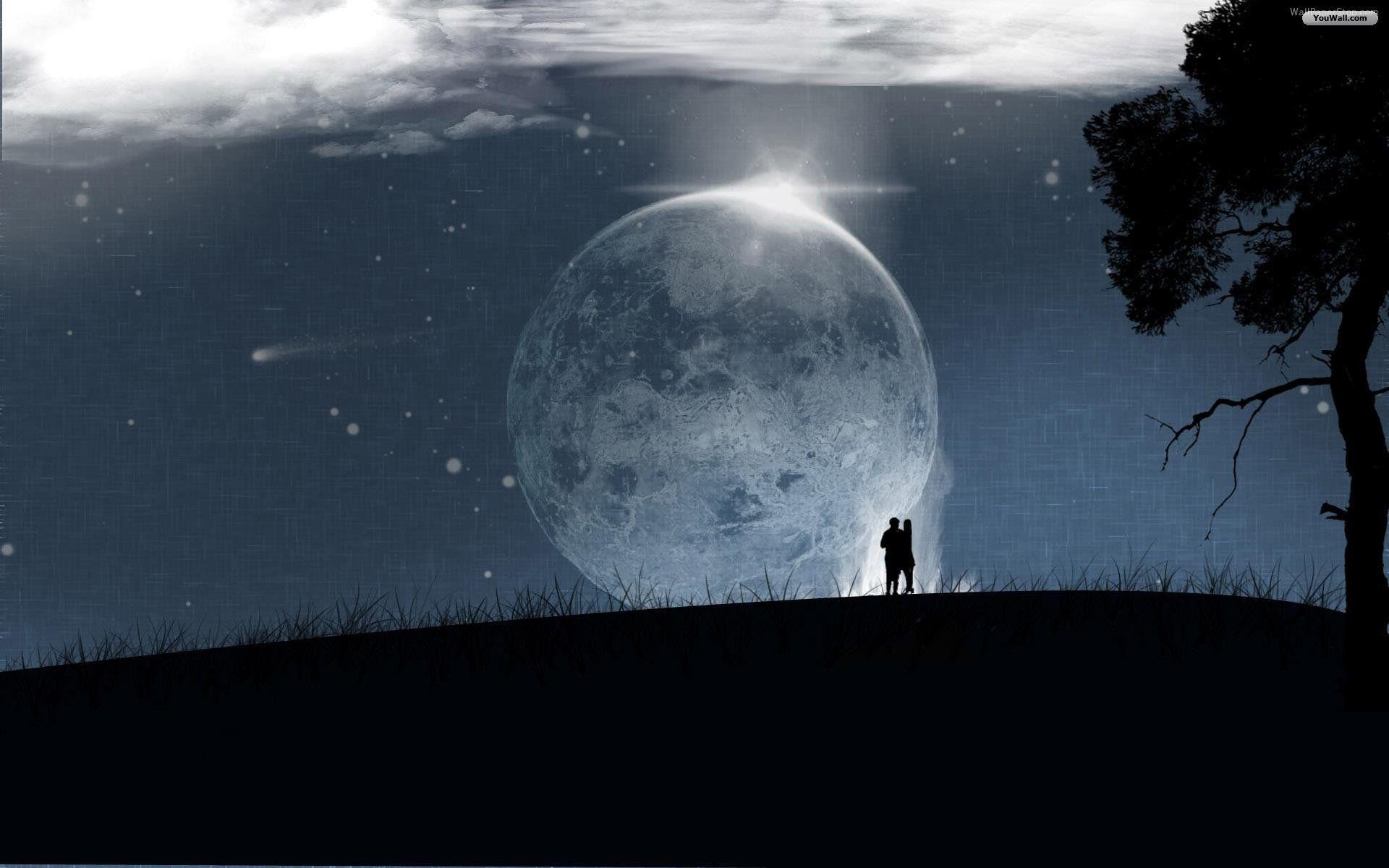 1920x1200 Dark Full Moon HD Desktop Wallpaper 17983