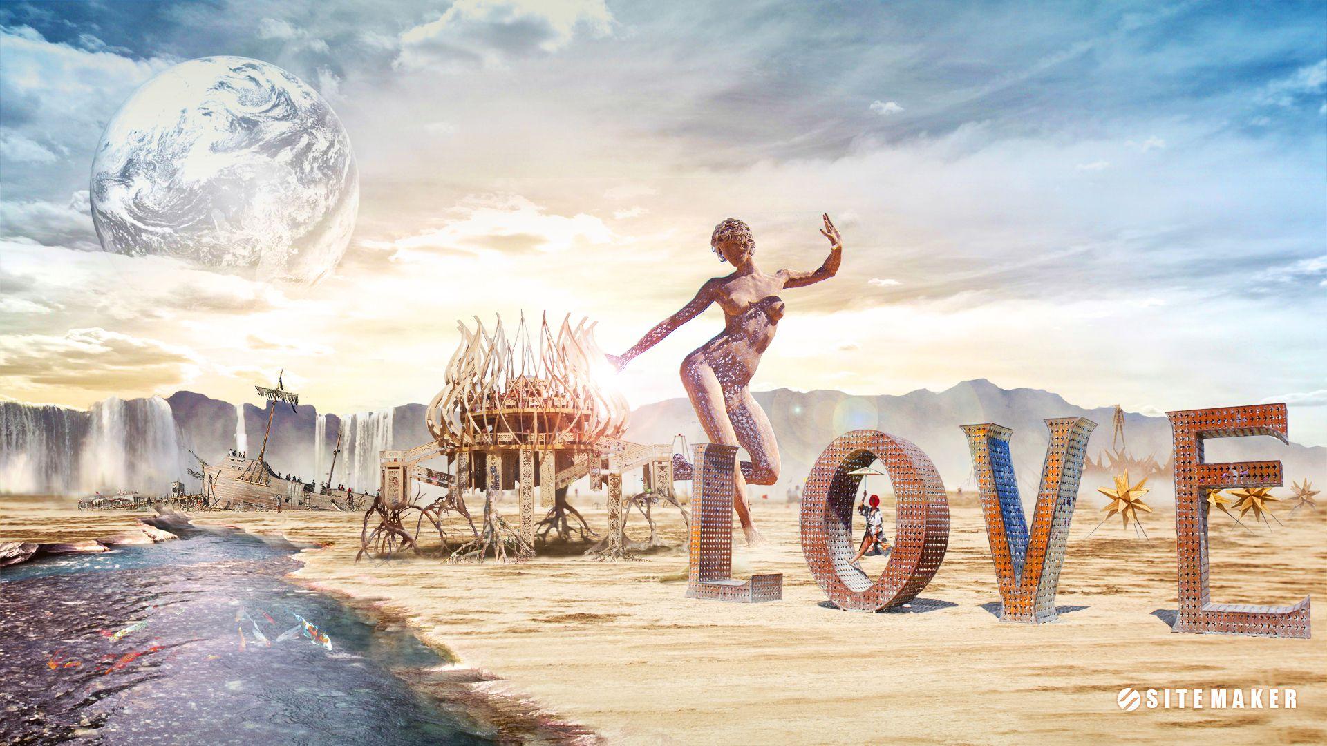 1920x1080 Burning Man Wallpaper