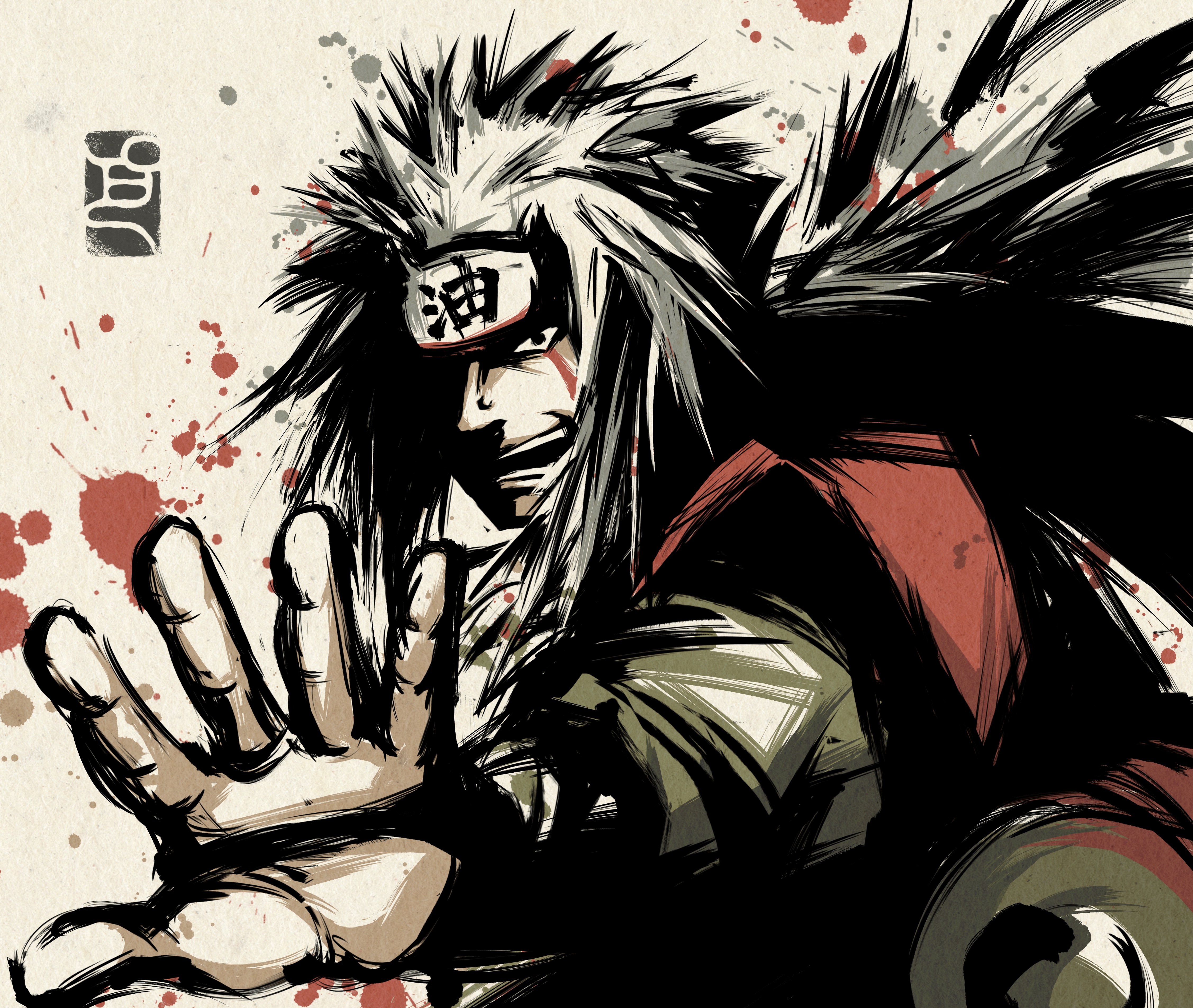 4509x3808 Jiraiya Supreme: 4K Naruto Anime Ultra HD Wallpaper