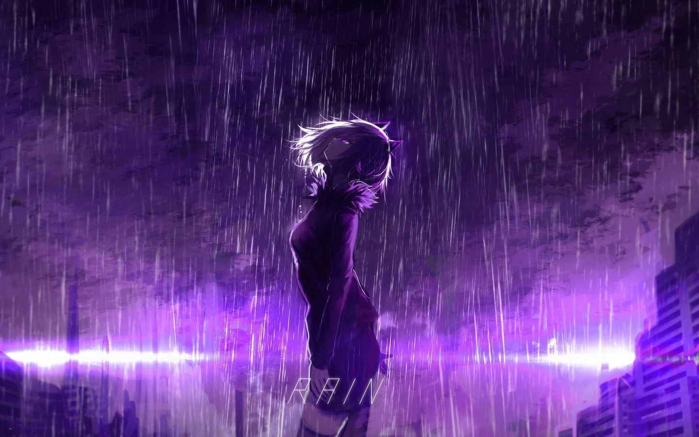 1440x900 Purple Rain Wallpaper, 1440x900