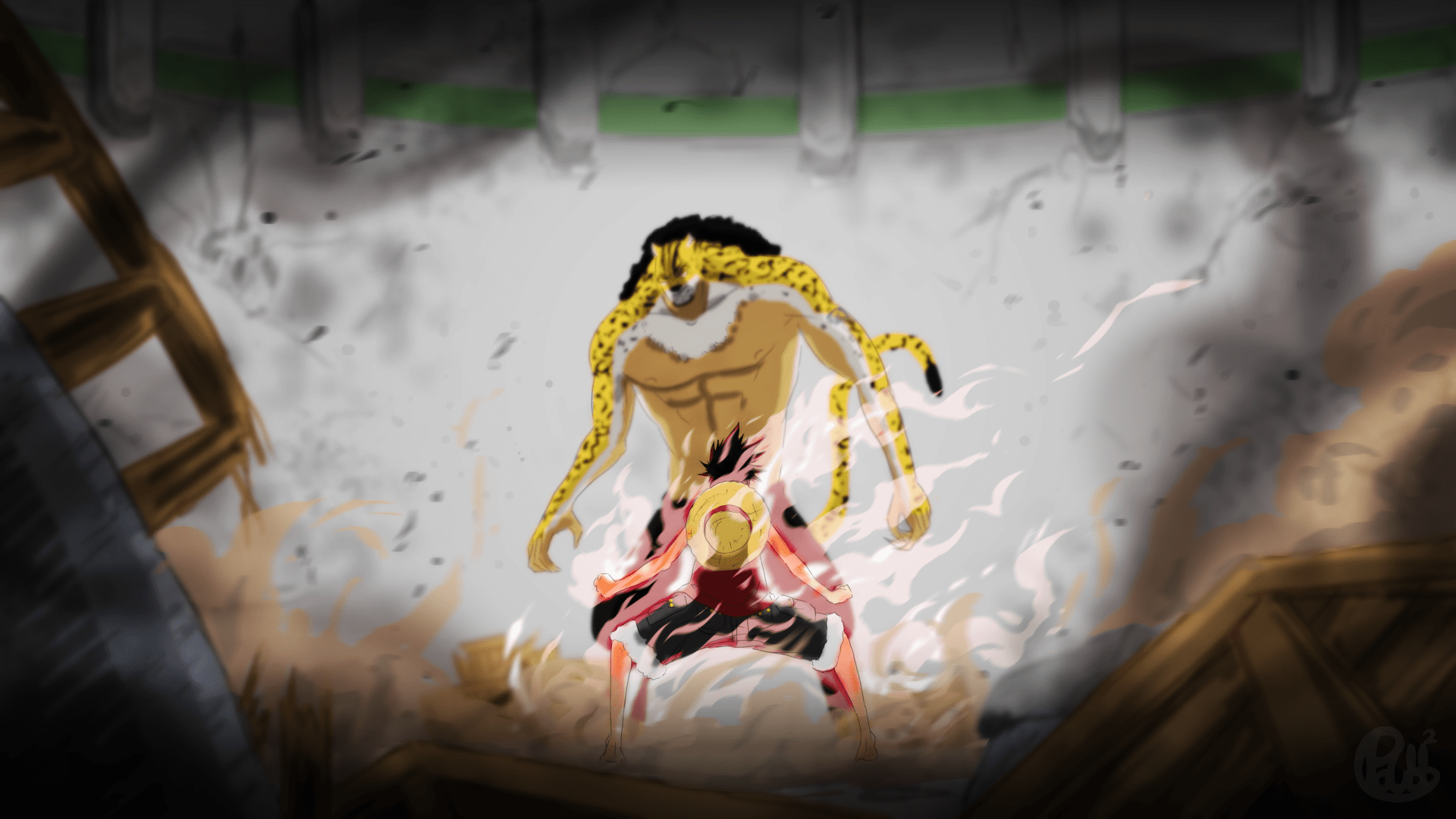1920x1080 Luffy vs. Lucci Ultra HD Wallpaper