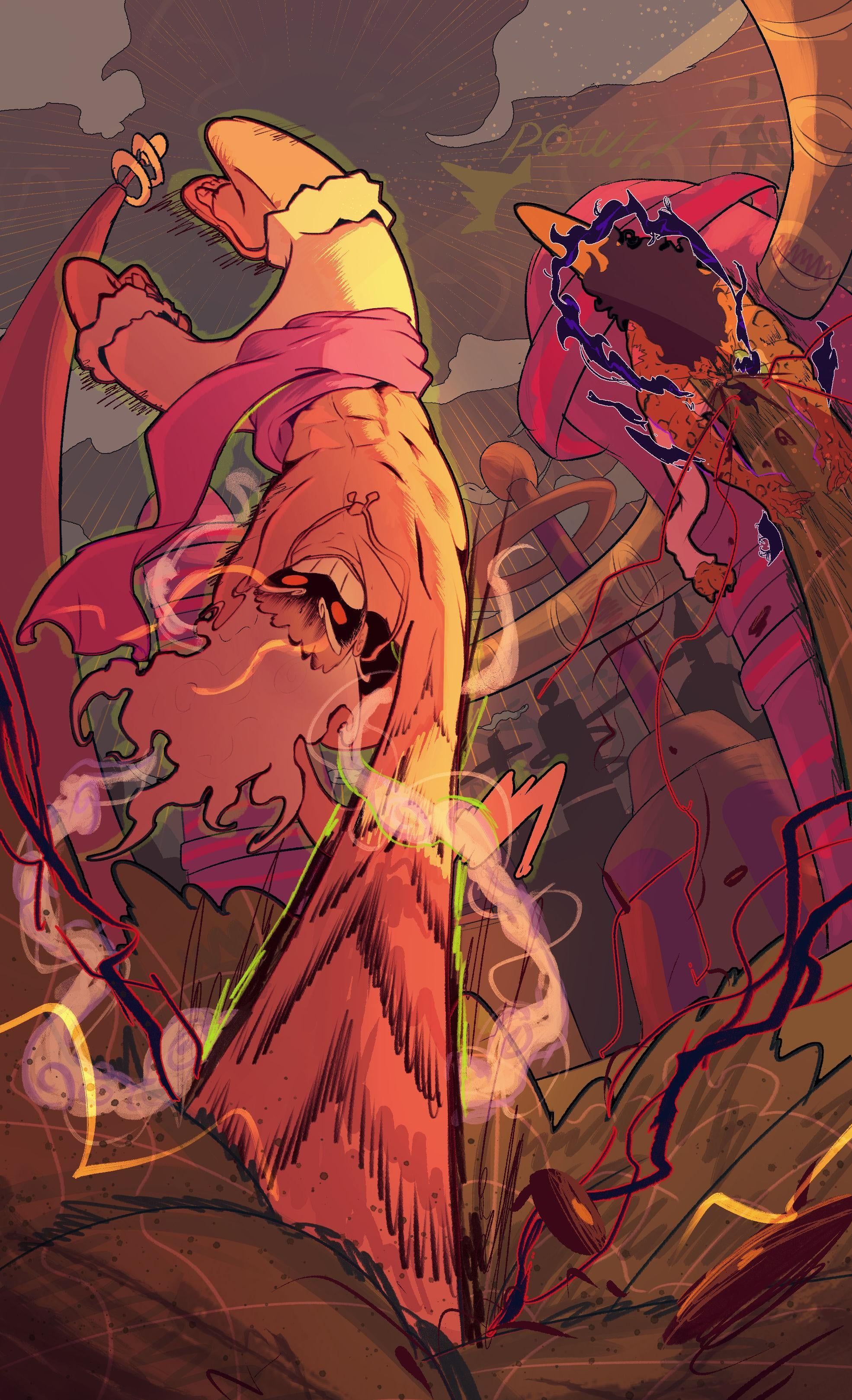 1970x3235 I drew gear 5 Luffy vs Lucci