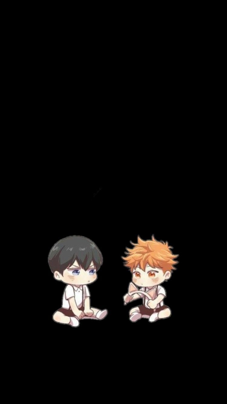 750x1334 Wallpaper Hinata&Kadeyama. Anime: «Haikyuu»